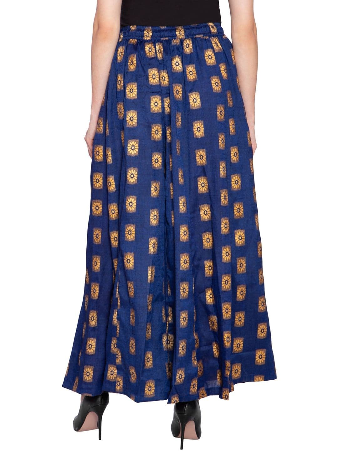 TNQ Women Ethnic Motifs Printed Flared Ethnic Palazzos thumbnail 3