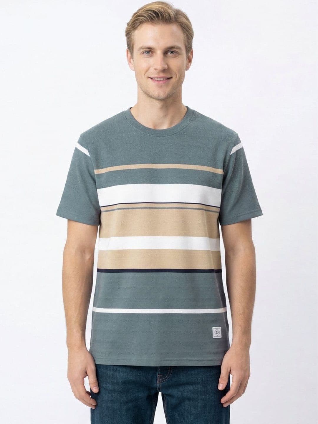 Roadster Mens Striped Crew Neck Tshirts thumbnail 5