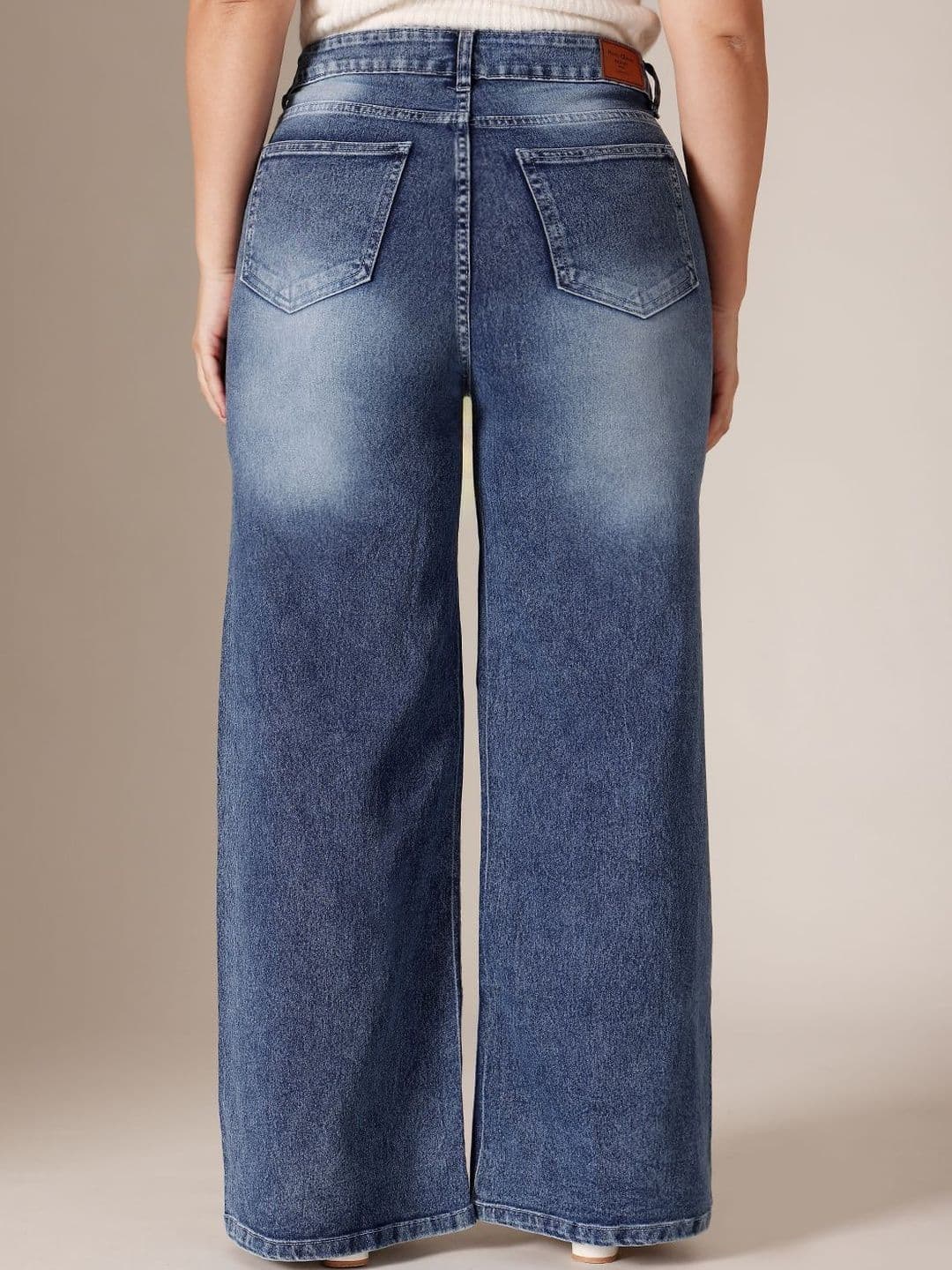 Miss Chase A+ Plus Size Women Wide-Leg High-Rise Stretchable Denim Jeans thumbnail 5