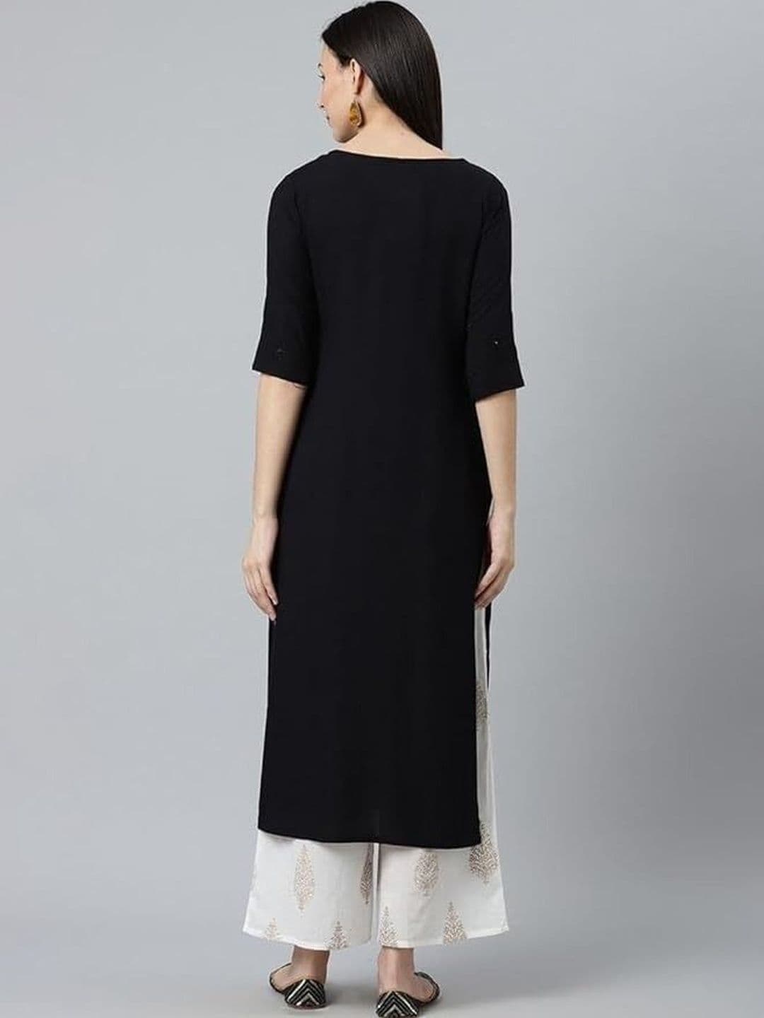ANGIYA Embellished V-Neck Kurti thumbnail 3