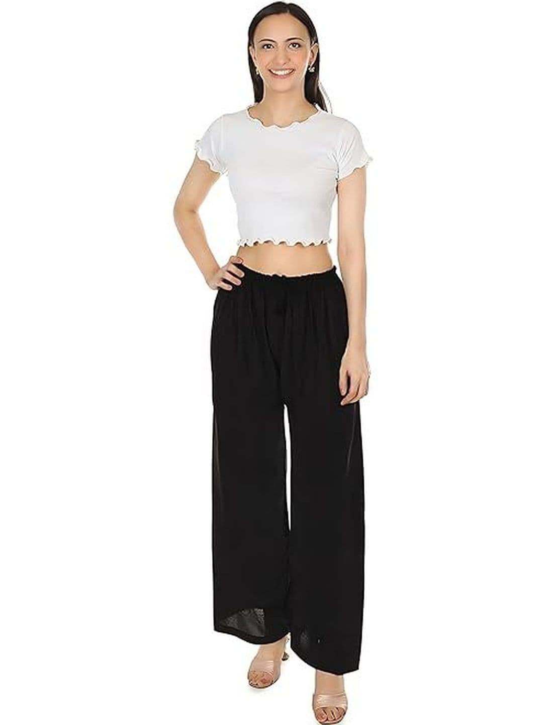 KGFONECLOTH Women Flared Knitted Ethnic Palazzos thumbnail 3
