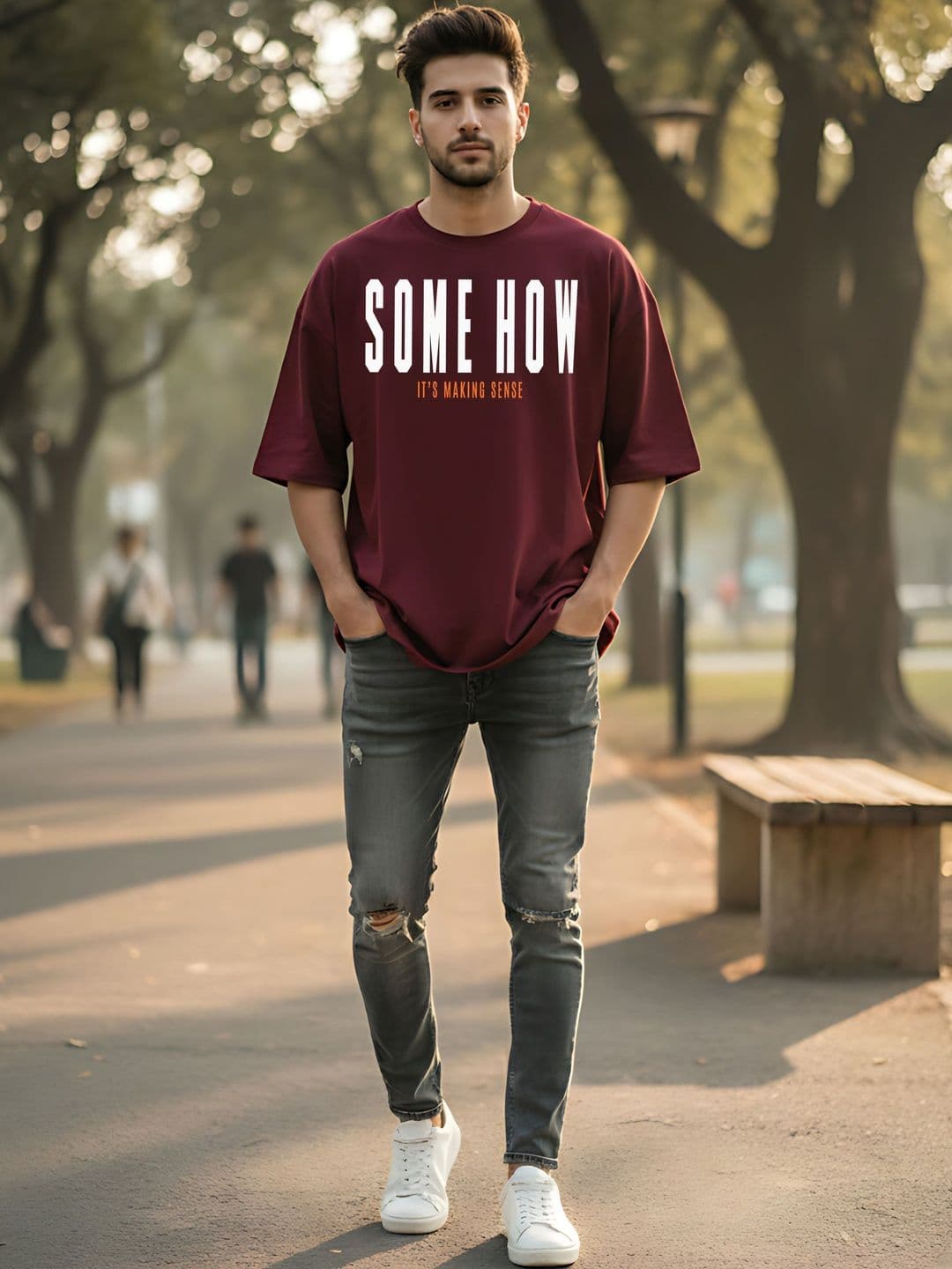 Kook N Keech Men Typography Printed Drop-Shoulder Sleeves T-shirt thumbnail 2