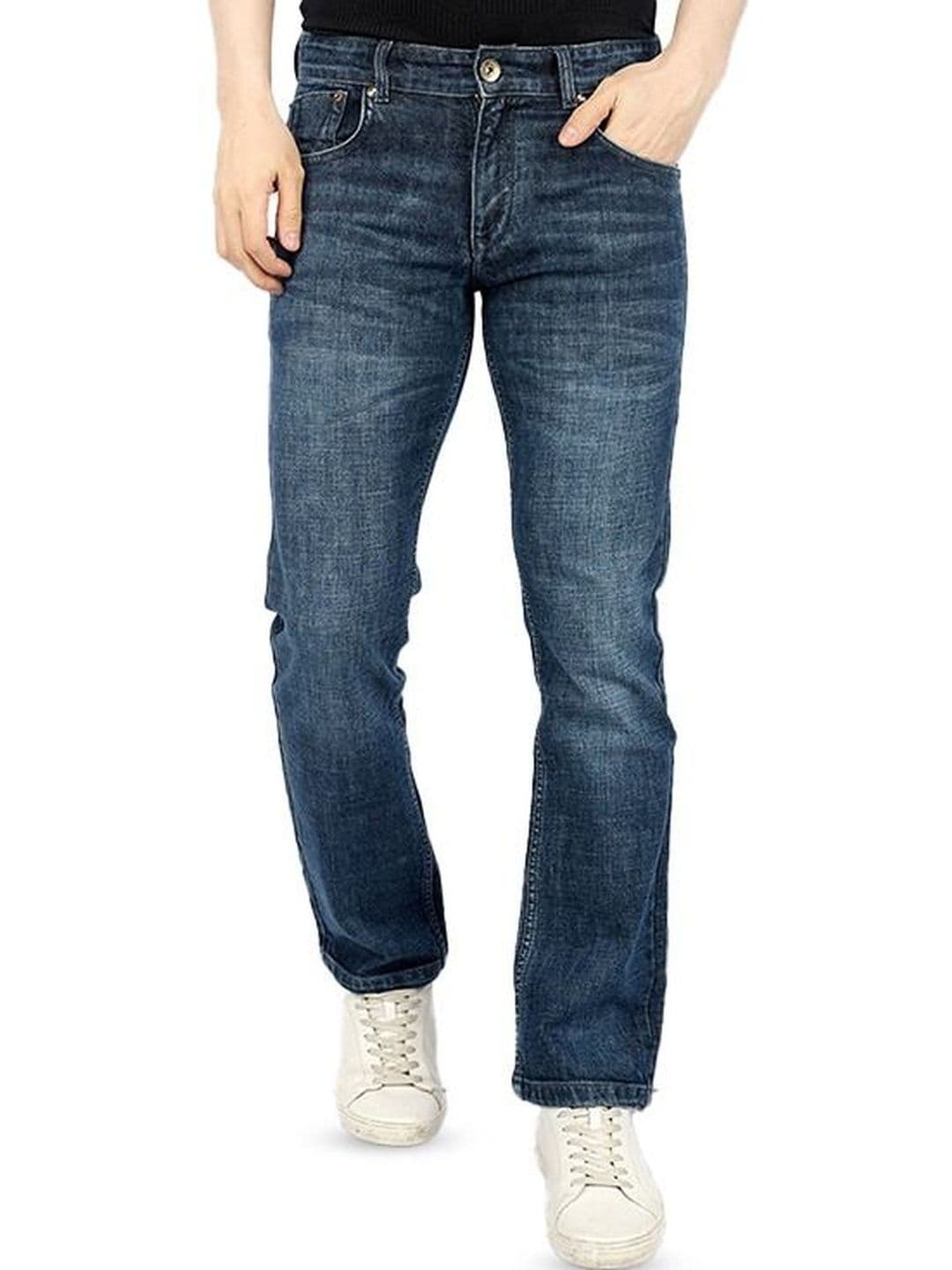 MoorXMoro Men Comfort Straight Fit Mid-Rise Light Fade Jeans - view 1