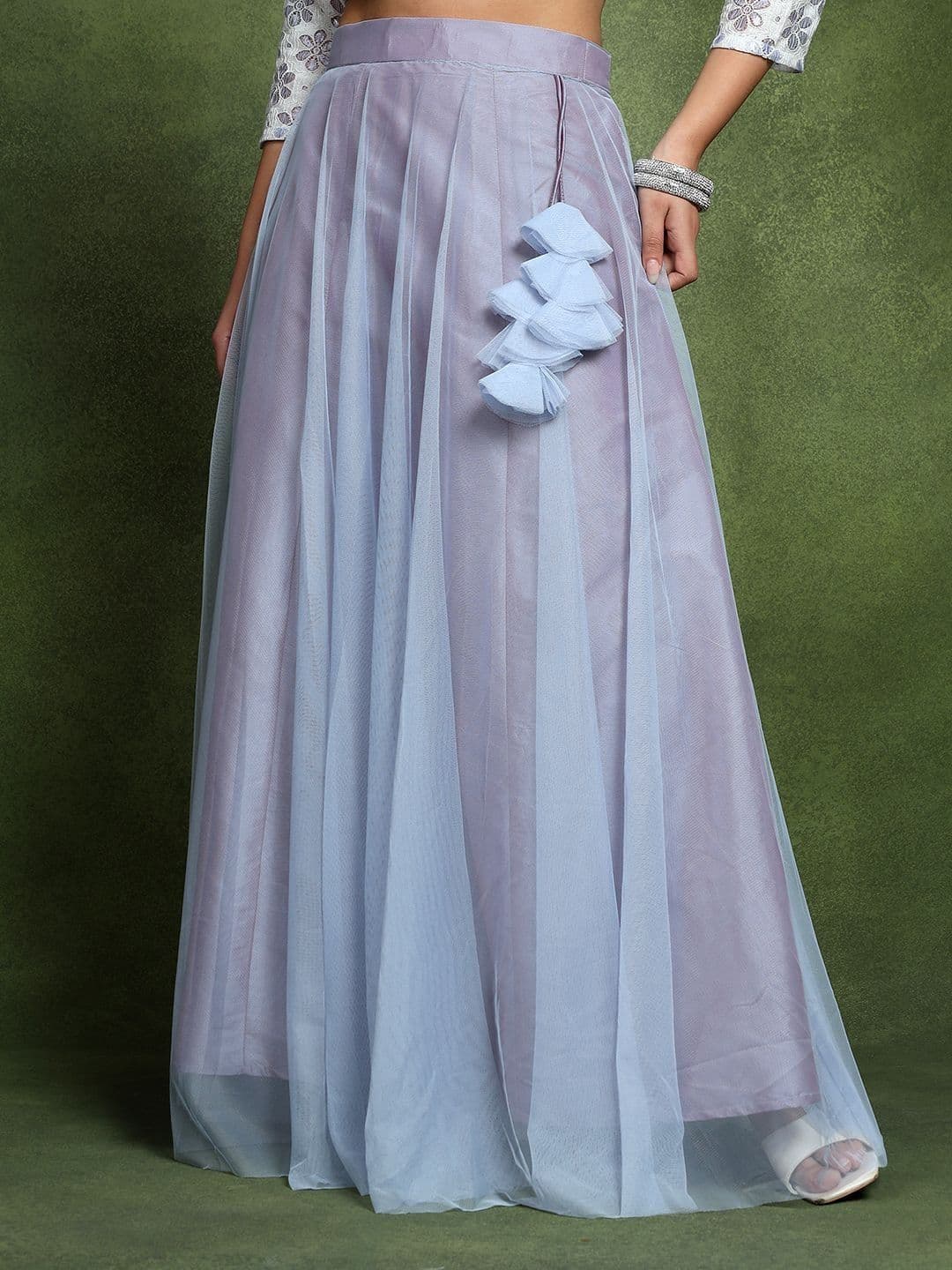 Frolic Rolic Women Net Tiered Maxi Flared Skirt thumbnail 4