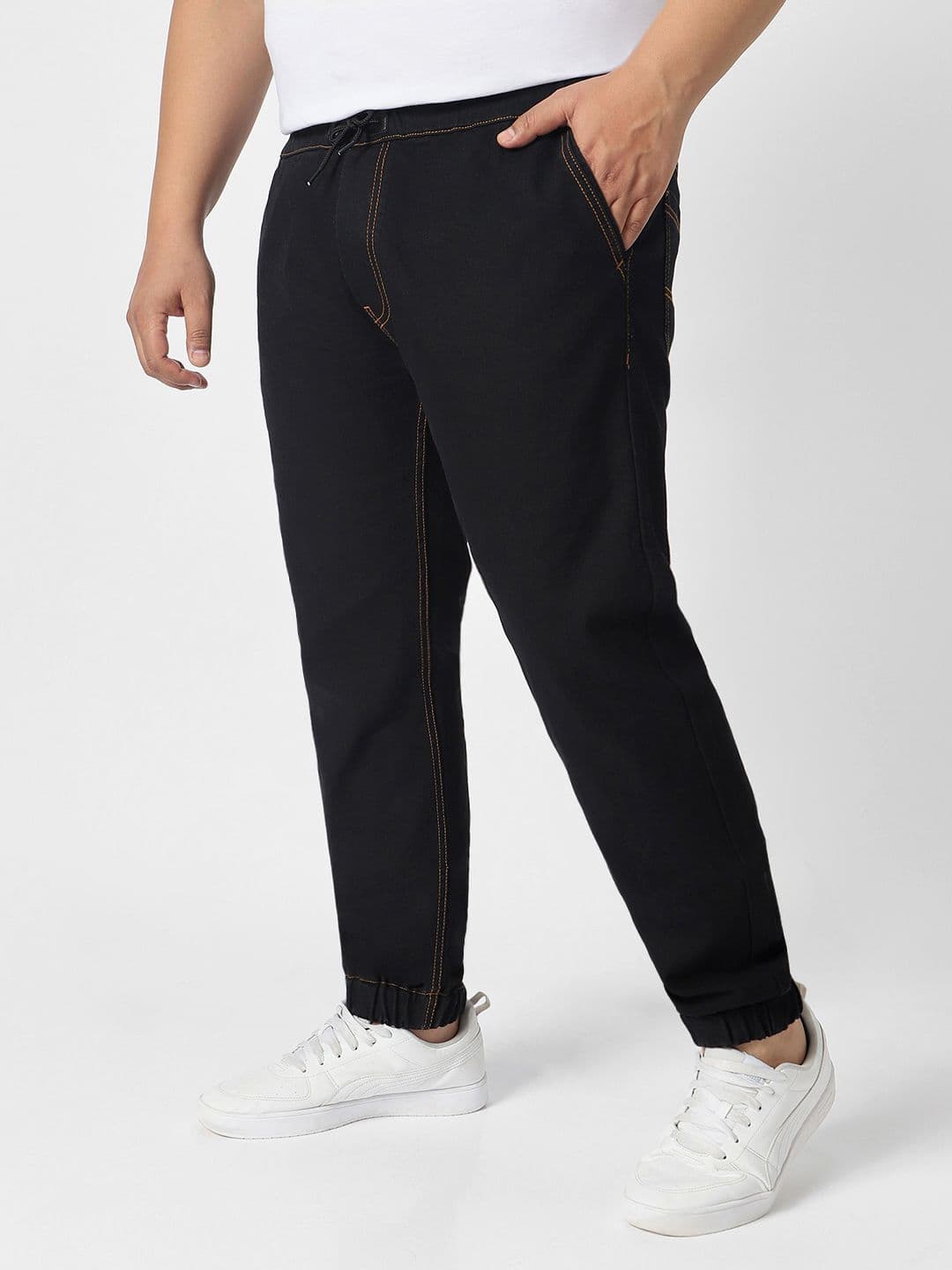 Urbano Plus Men Black Jogger Jeans thumbnail 2