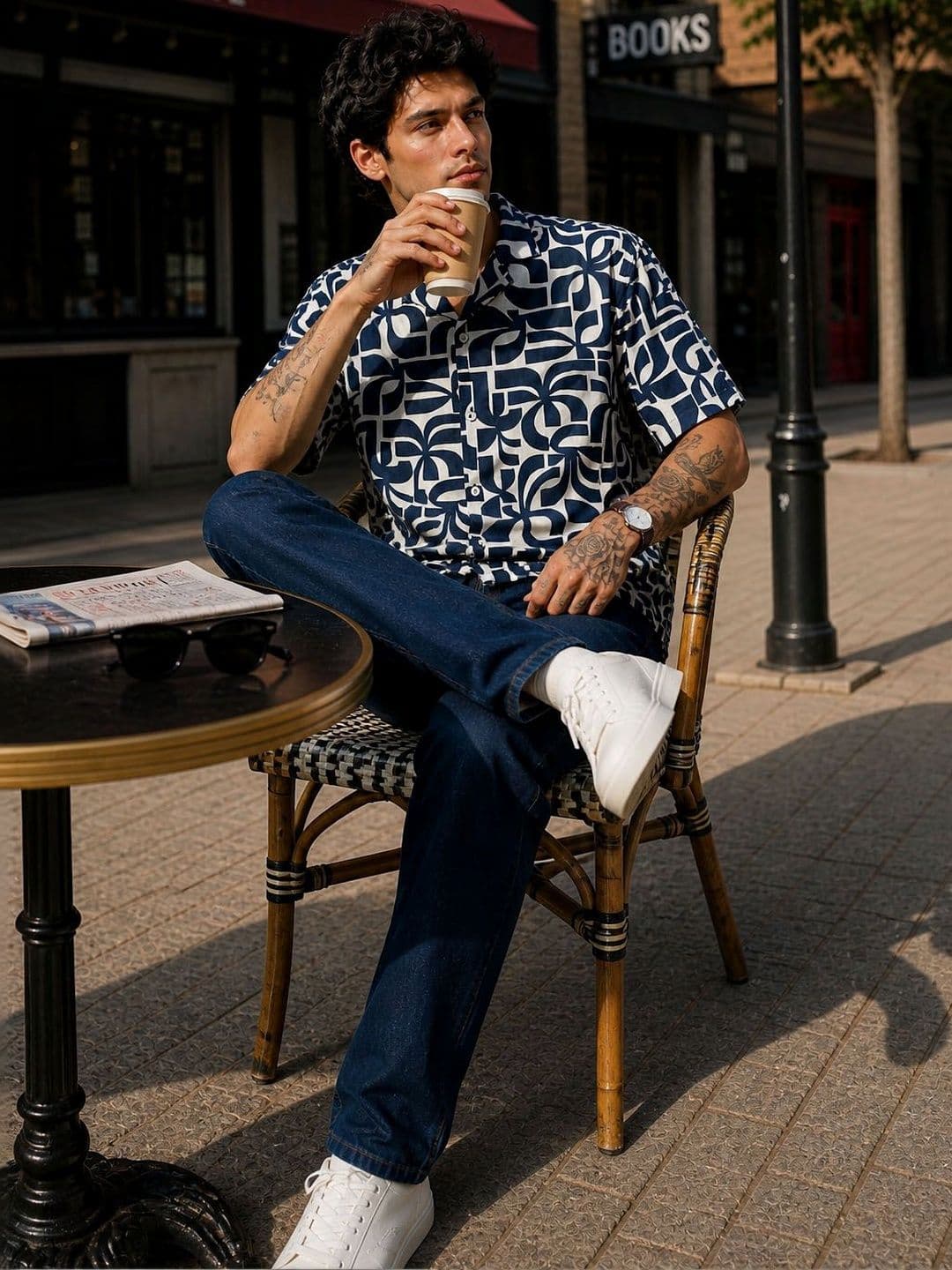 HERE&NOW Men Classic Printed Casual Shirt thumbnail 5