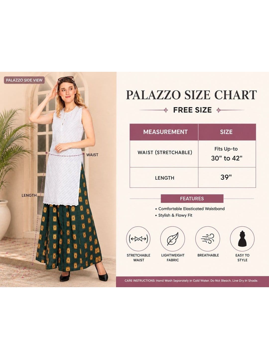 TNQ Women Ethnic Motifs Printed Flared Ethnic Palazzos thumbnail 5
