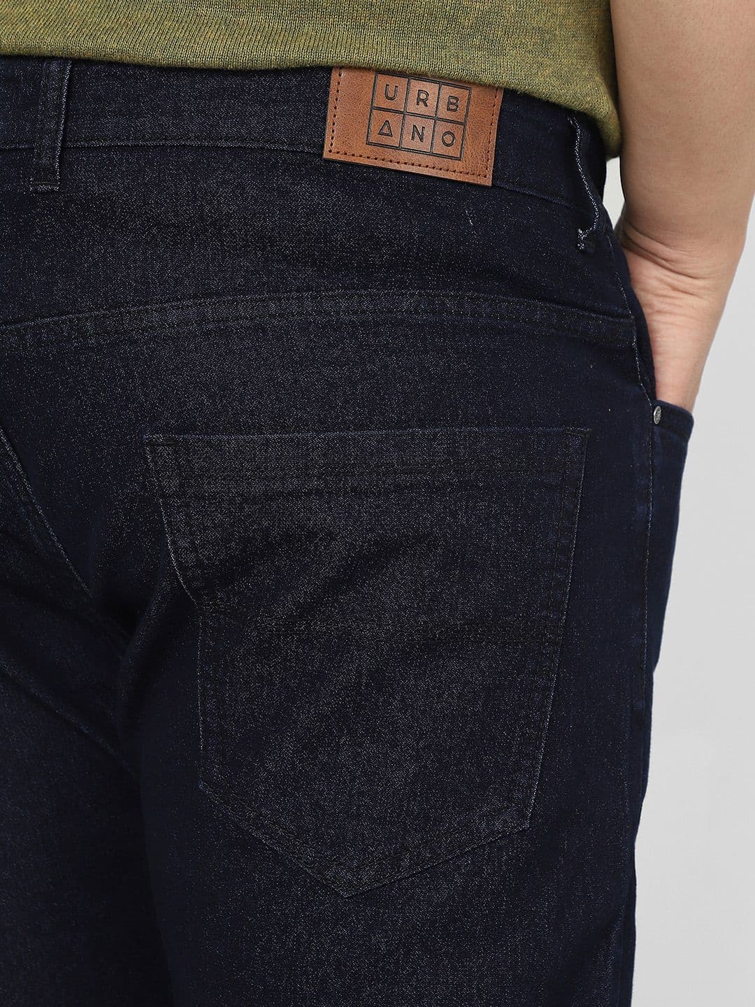 Urbano Plus Men Navy Blue Regular Fit Mid-Rise Clean Look Stretchable Jeans thumbnail 5
