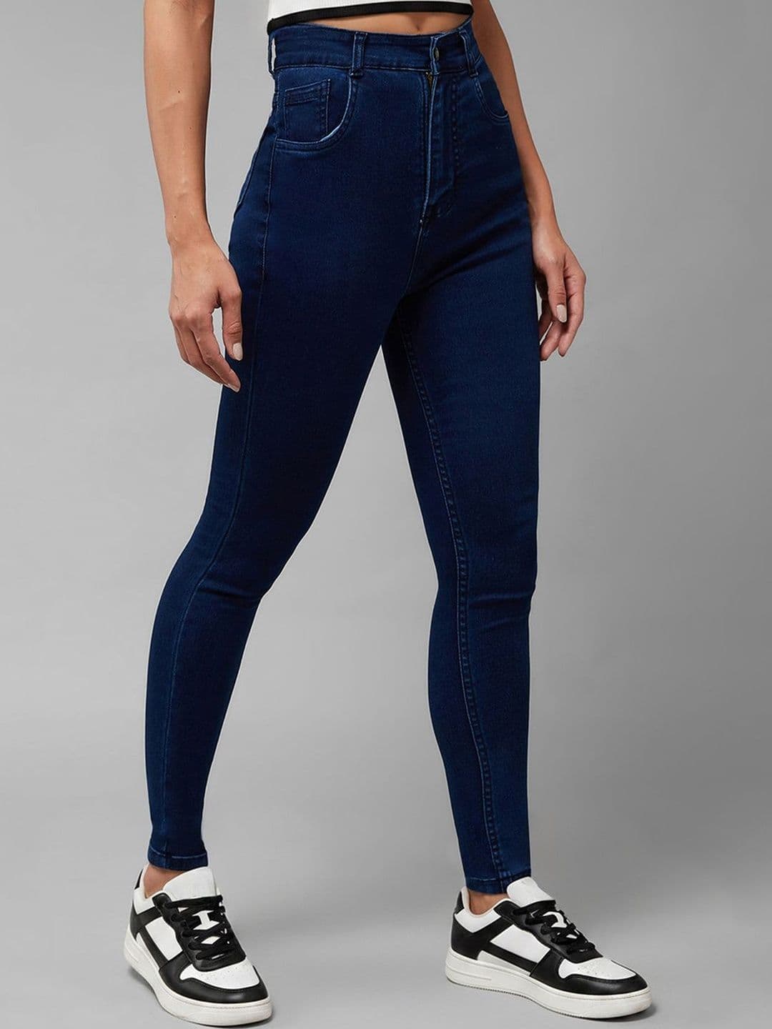 Mast & Harbour Women Skinny High Rise Clean Look Regular Stretchable Denim Jeans thumbnail 4