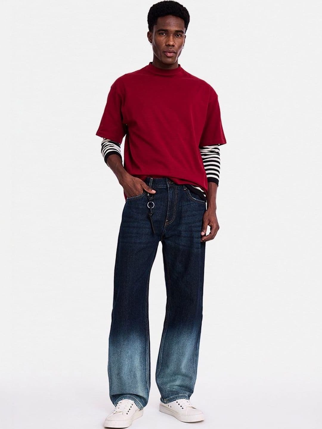 Snitch Dark Blue Mid-Rise Straight Fit Jeans thumbnail 6