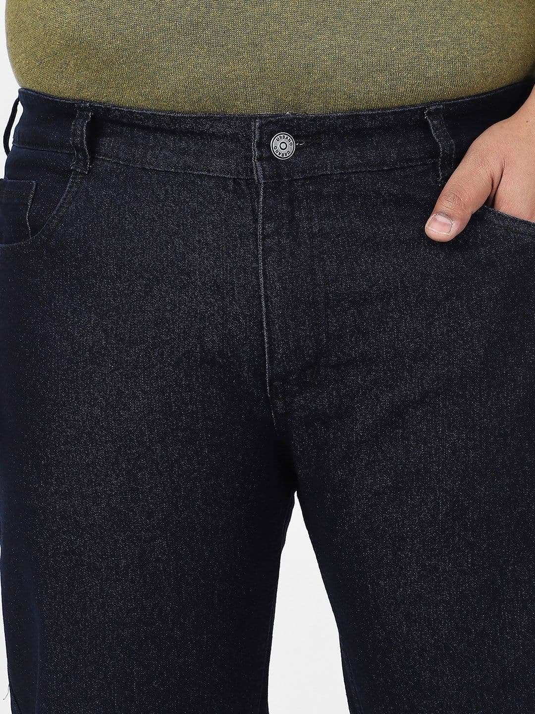 Urbano Plus Men Navy Blue Regular Fit Mid-Rise Clean Look Stretchable Jeans thumbnail 6