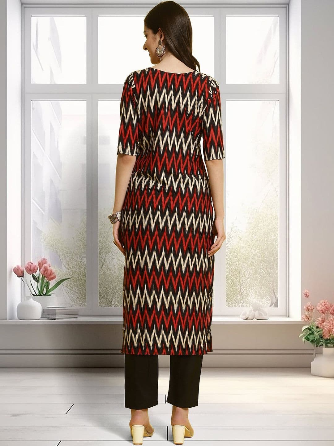 Sangria Printed Round Neck Kurta Sets thumbnail 3