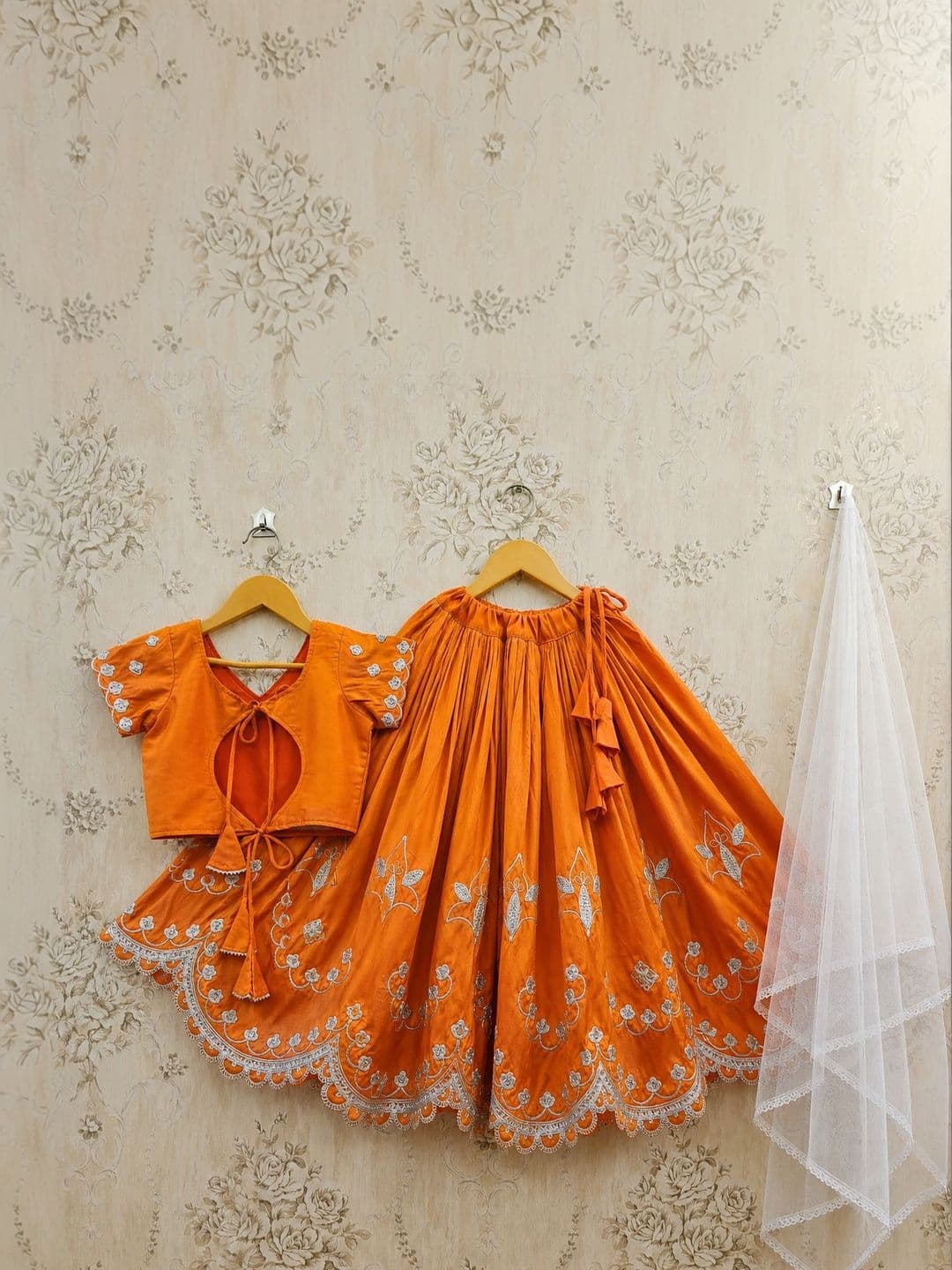 KATRODIYA ENTERPRISE Girls Embellished Ready to Wear Lehenga & Blouse With Dupatta thumbnail 4