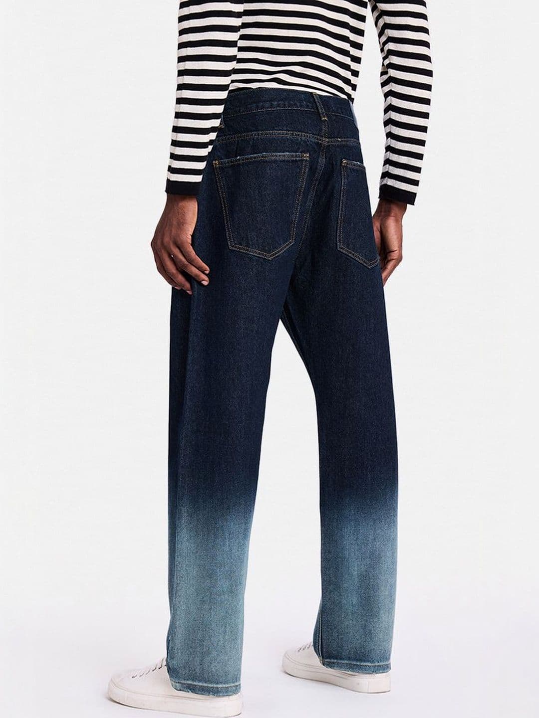 Snitch Dark Blue Mid-Rise Straight Fit Jeans thumbnail 5