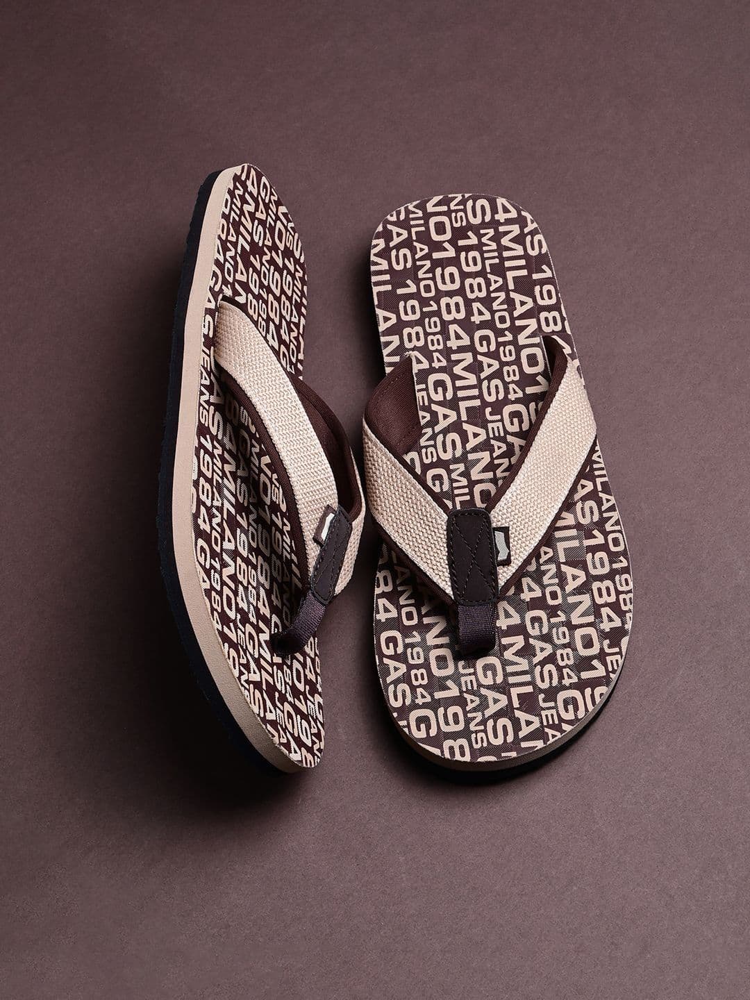 GAS Men StreetGrain Brown FlipFlops - view 1