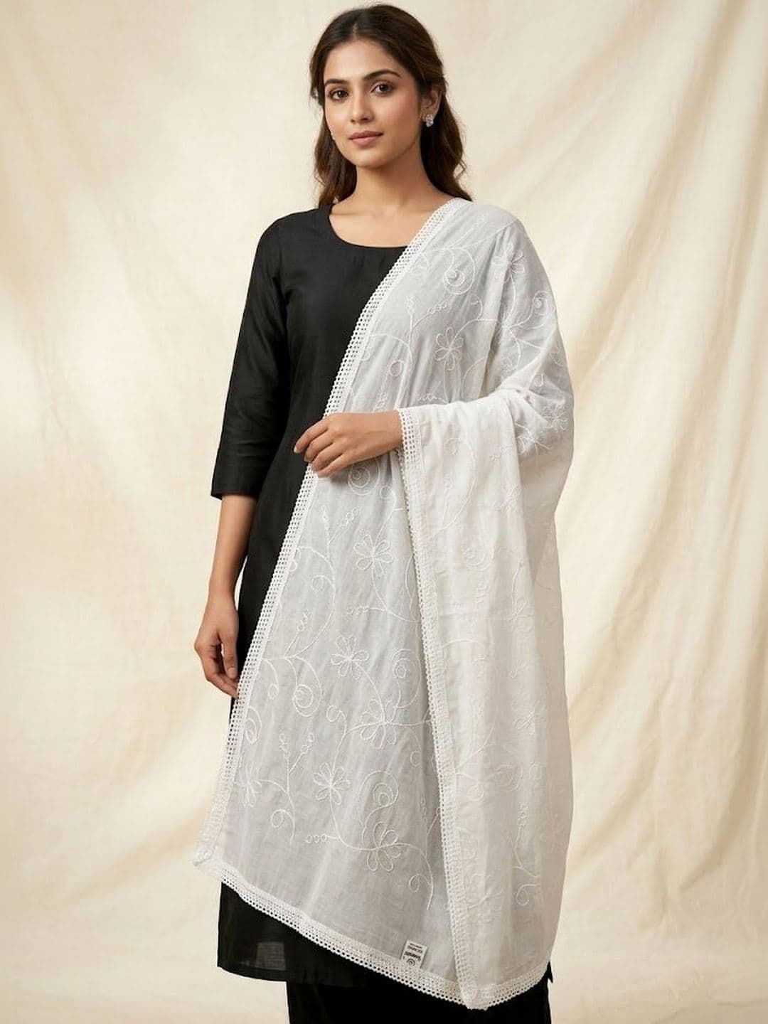 Trendzmy Embroidered Dupatta with Thread Work thumbnail 2
