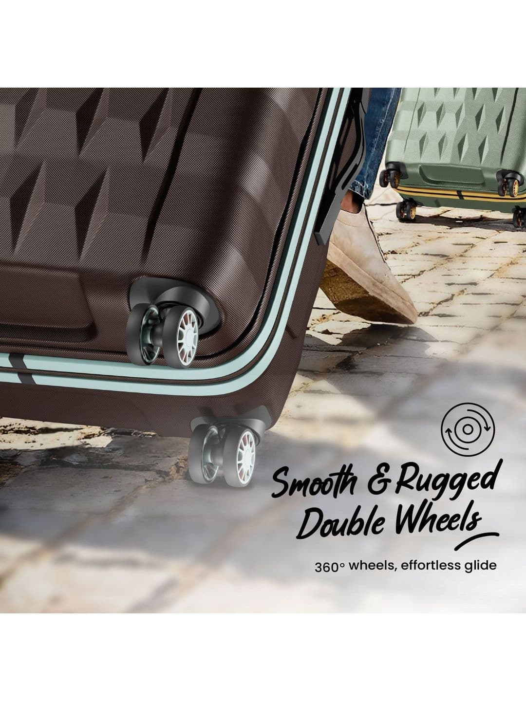 Aristocrat Unisex Comet Dark Brown Medium Hard Luggage Check-in Trolley with 8-Wheel thumbnail 7