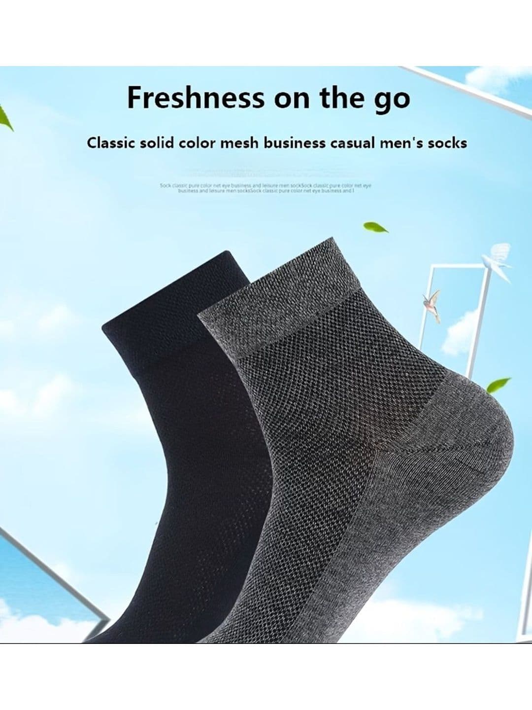 BEAR&BEYOND Men Pack of 5 Cotton Patterned Ankle Length Socks thumbnail 7