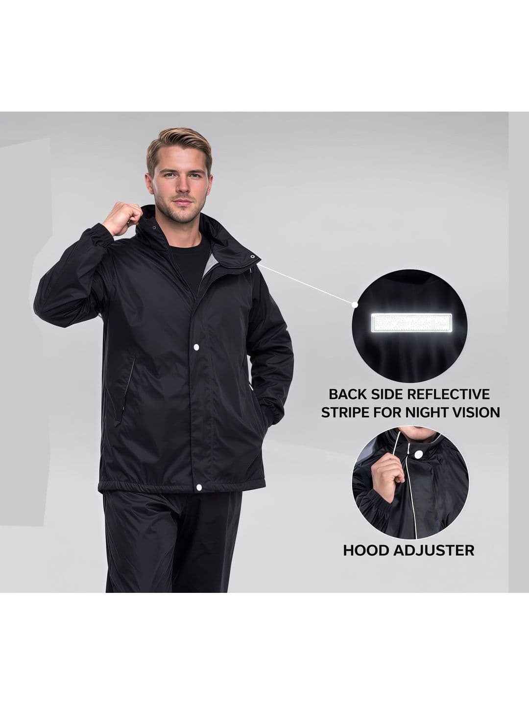 CAMISON Waterproof Hooded Rain Jacket thumbnail 4