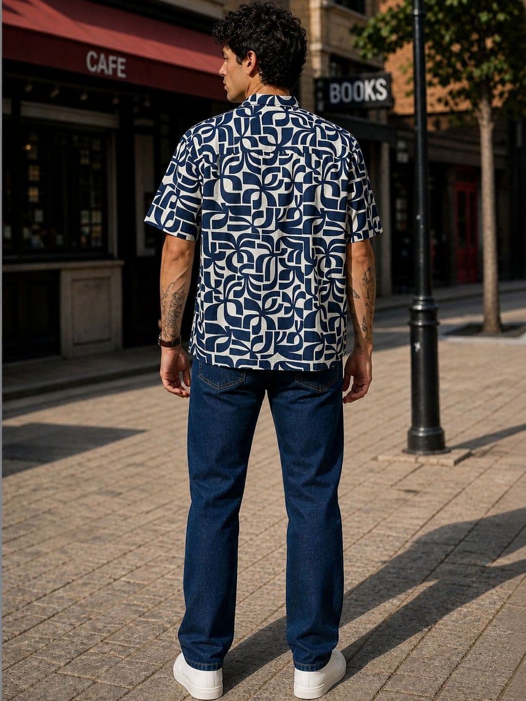 HERE&NOW Men Classic Printed Casual Shirt thumbnail 4