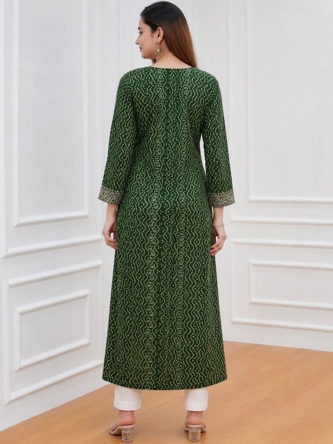ANGIYA Bandhani Printed Kurti thumbnail 5