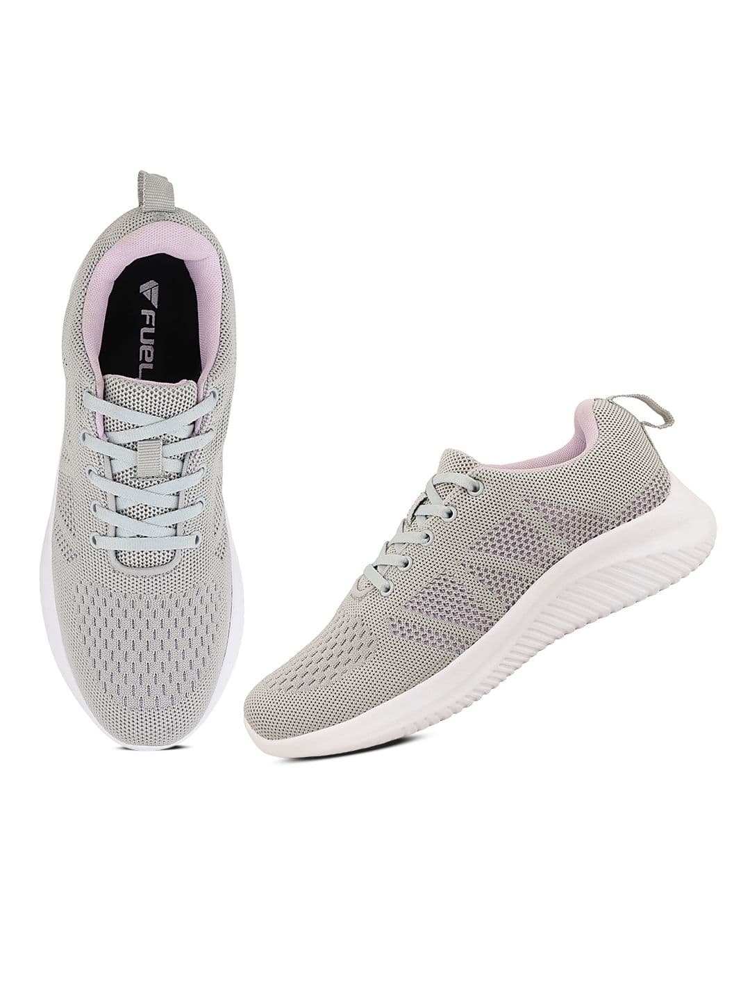 FUEL Women Grey Mesh Running Non-Marking Shoes thumbnail 5