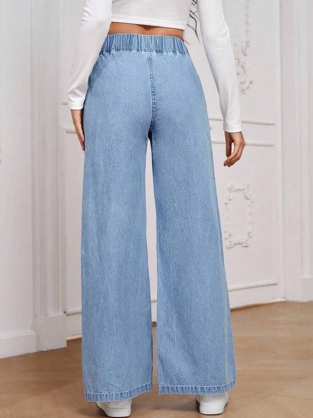 ZUYA Women Wide Leg High-Rise Stretchable Jeans thumbnail 3