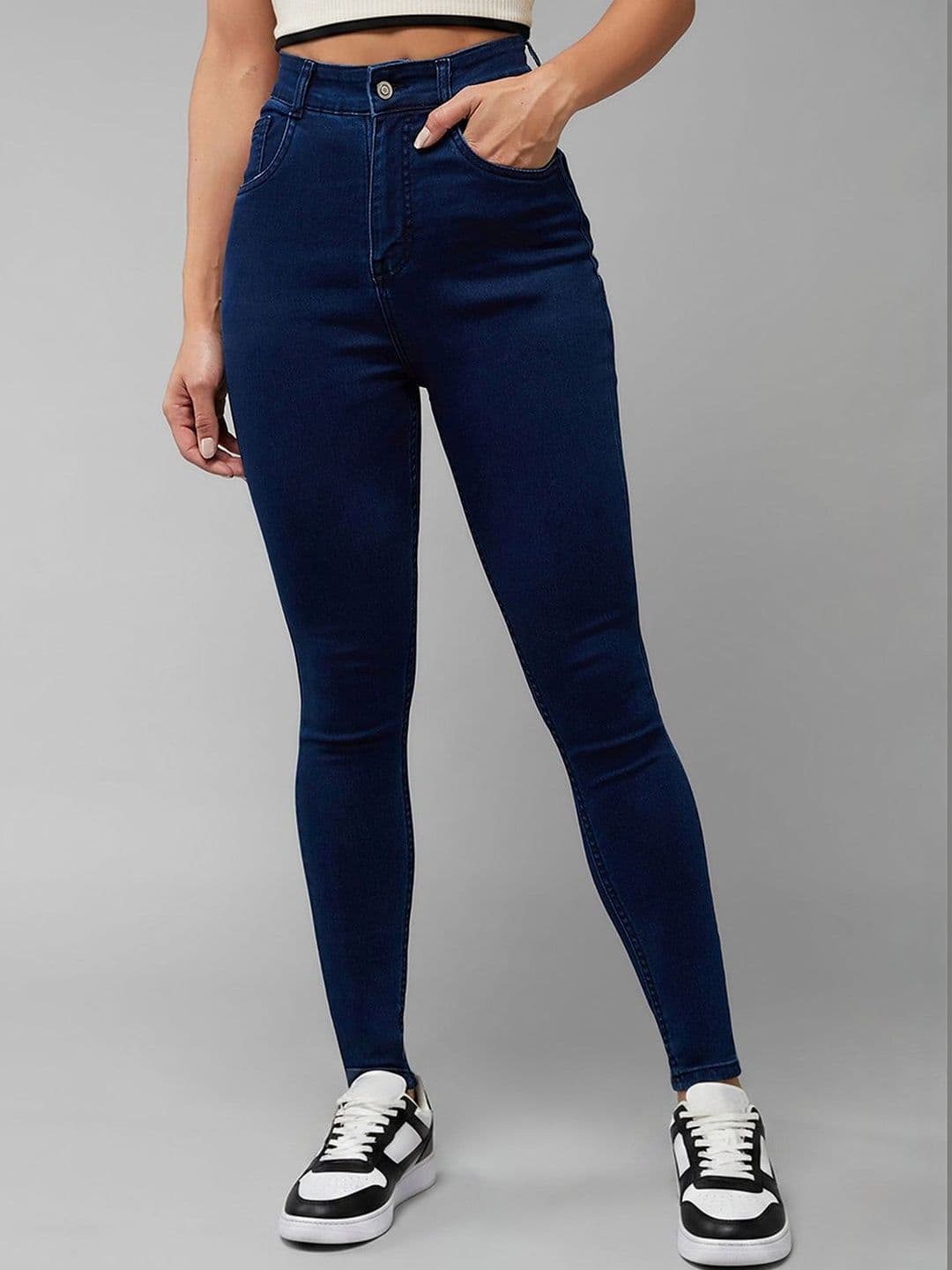 Mast & Harbour Women Skinny High Rise Clean Look Regular Stretchable Denim Jeans thumbnail 3
