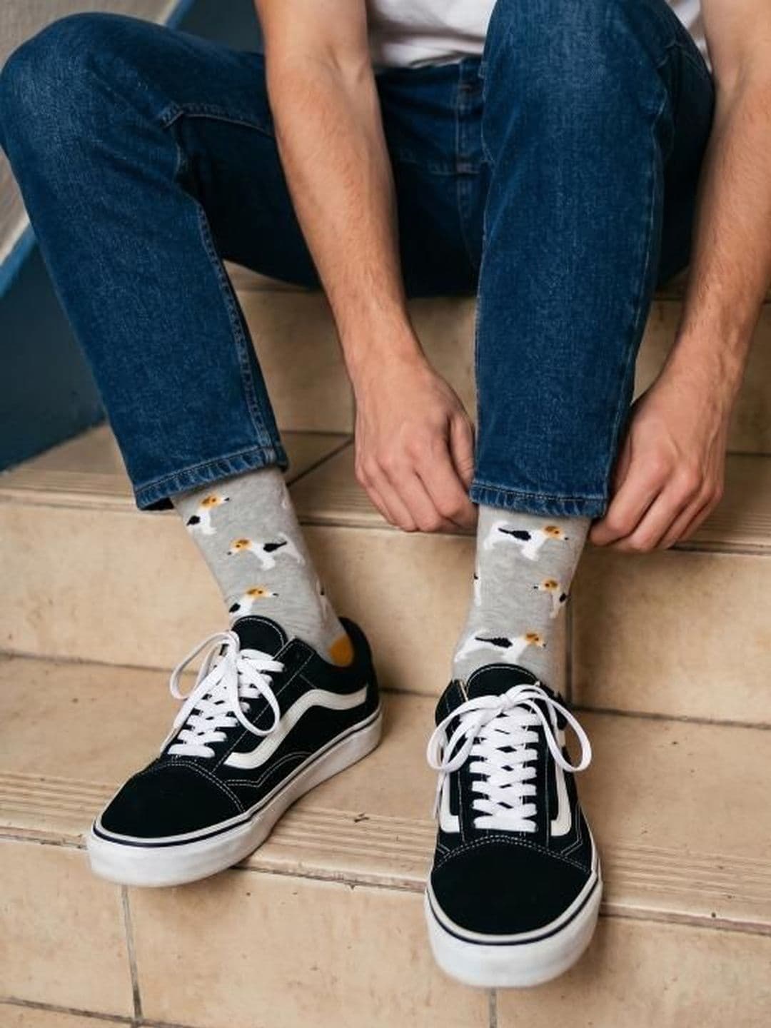Mint & Oak Men Cotton Blend Patterned Ankle Length Socks - view 1