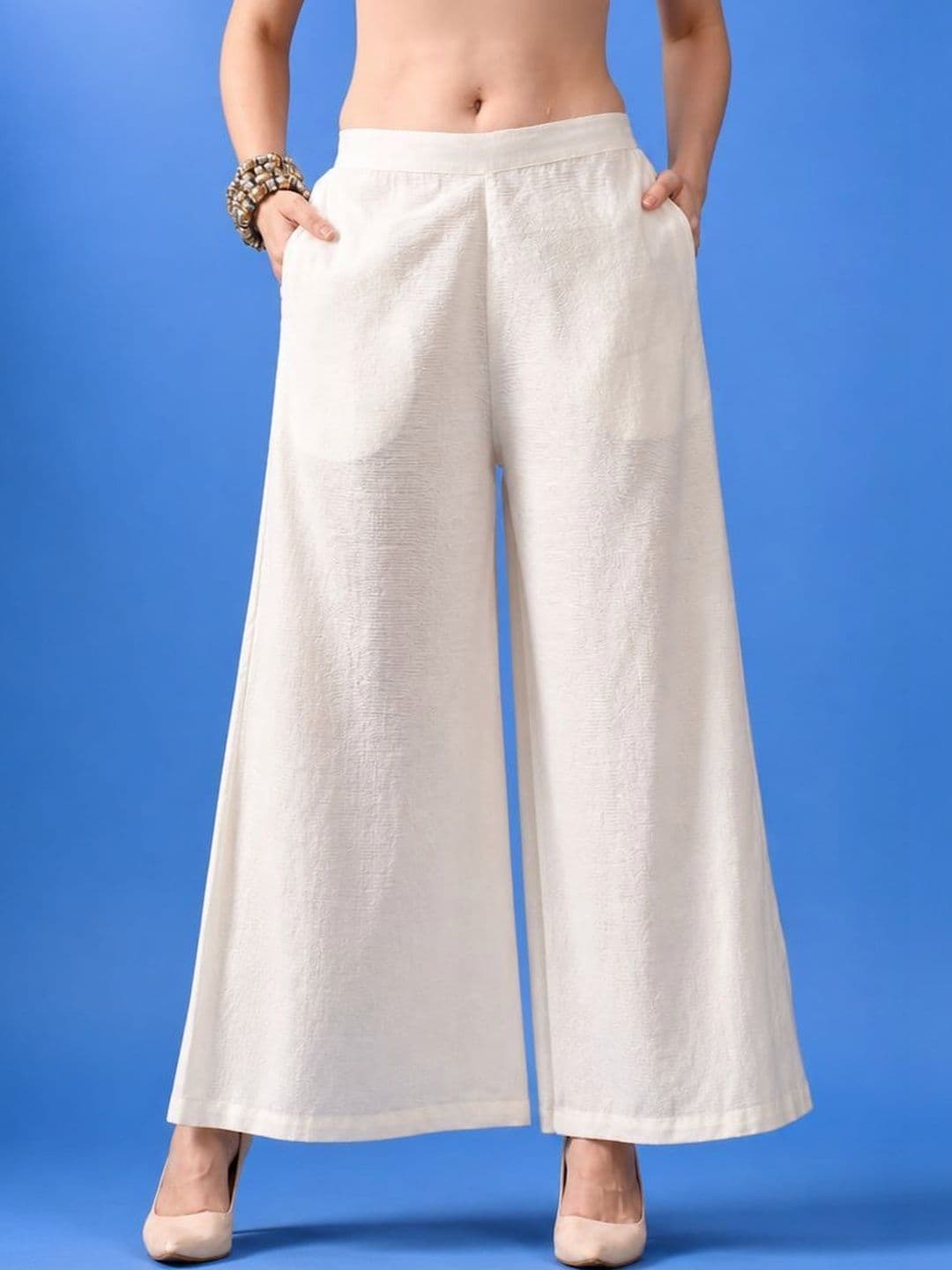 HERE&NOW Women Panelled Kurta with Palazzos thumbnail 3