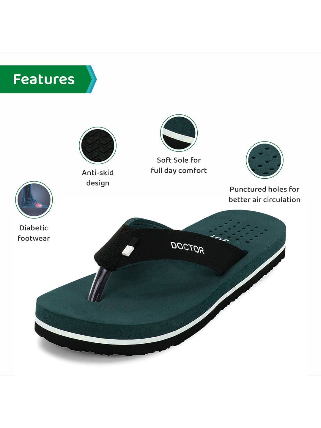 ORTHO JOY Men Thong Flip-Flops thumbnail 3