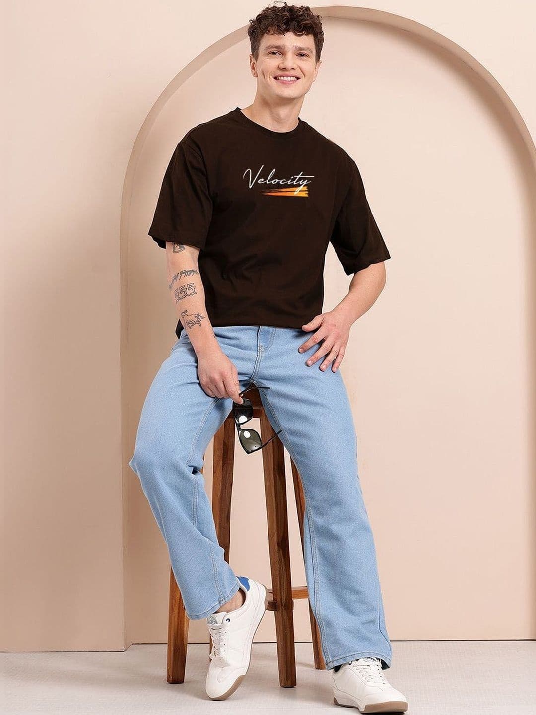 Kook N Keech Men Printed Drop-Shoulder Sleeves Pure Cotton Bio Finish T-shirt thumbnail 4
