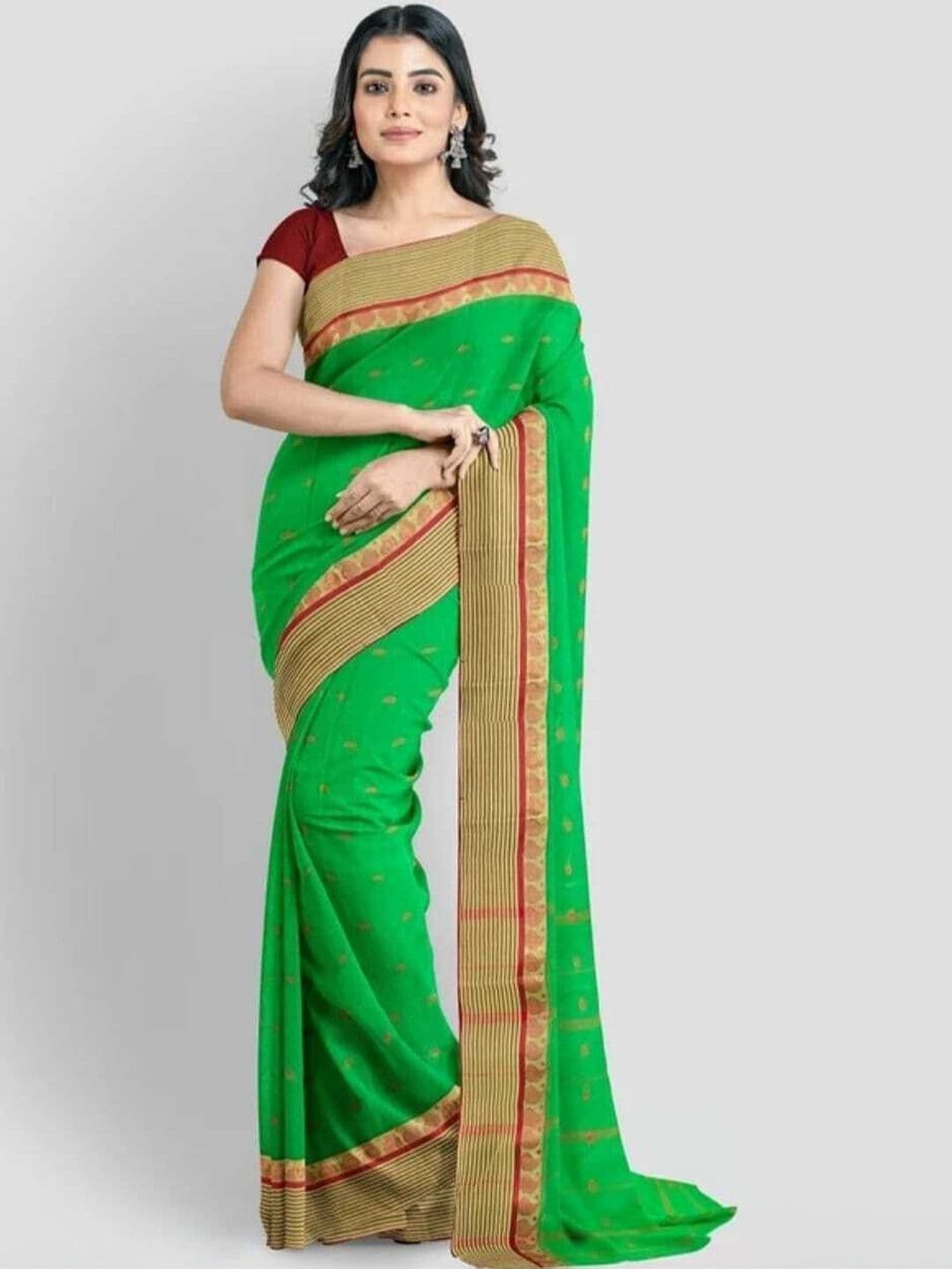 Aishani Saree Ghar Woven Design Pure Cotton Handloom Taant Sarees thumbnail 3