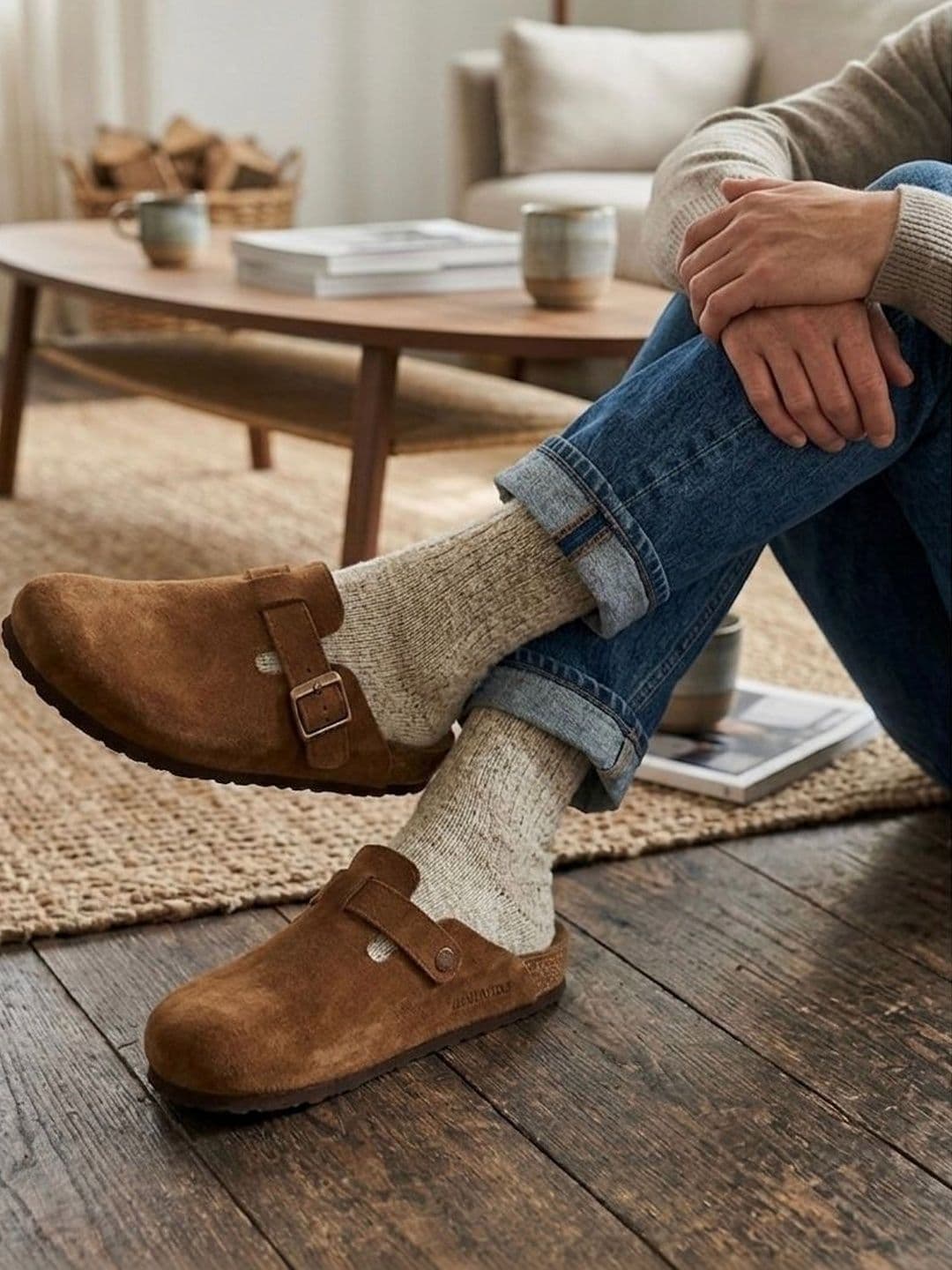Corsac Men Suede Clogs Sandals thumbnail 3