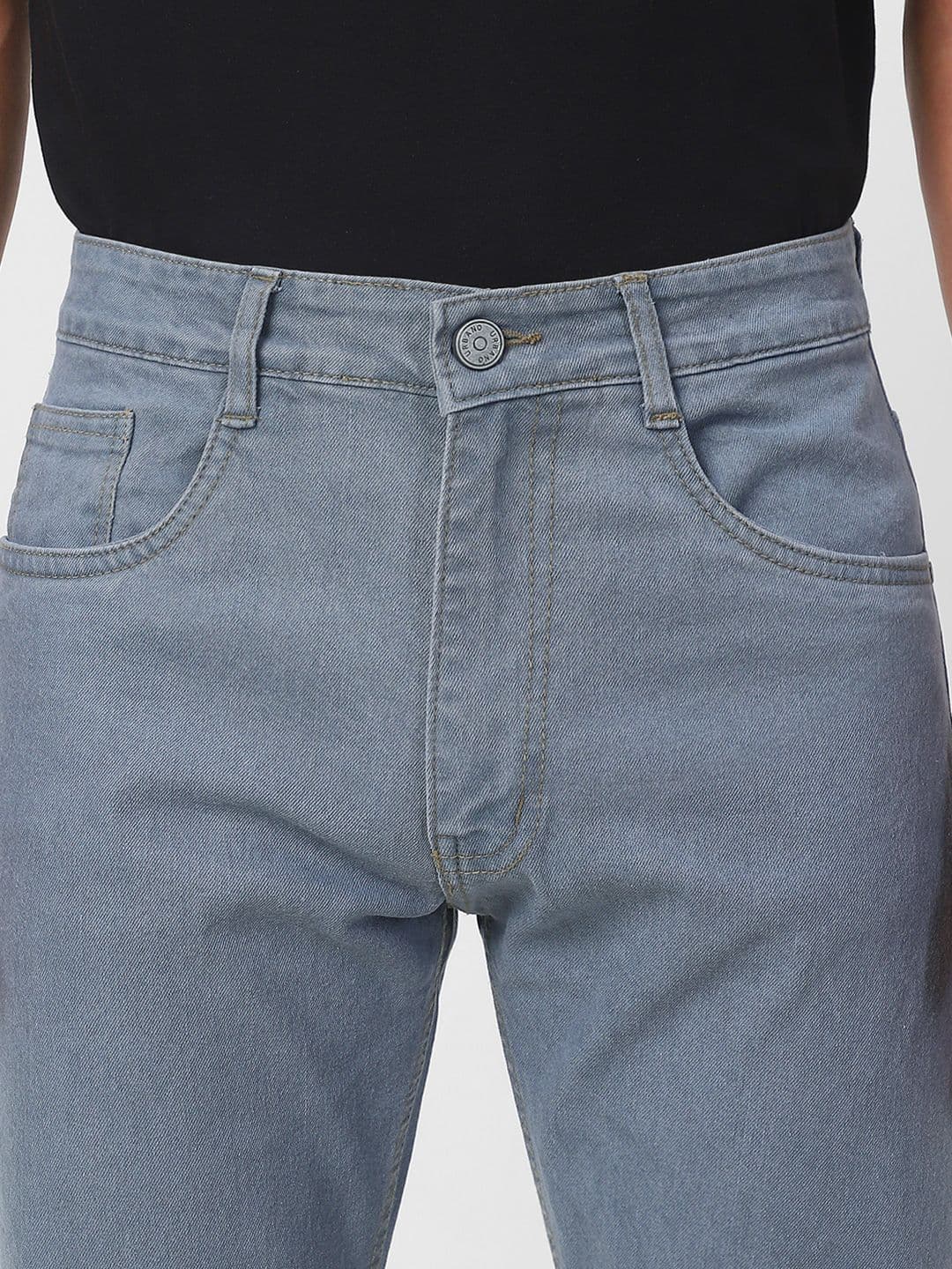 Urbano Fashion Men Grey Slim Fit Mid-Rise Clean Look Stretchable Jeans thumbnail 2