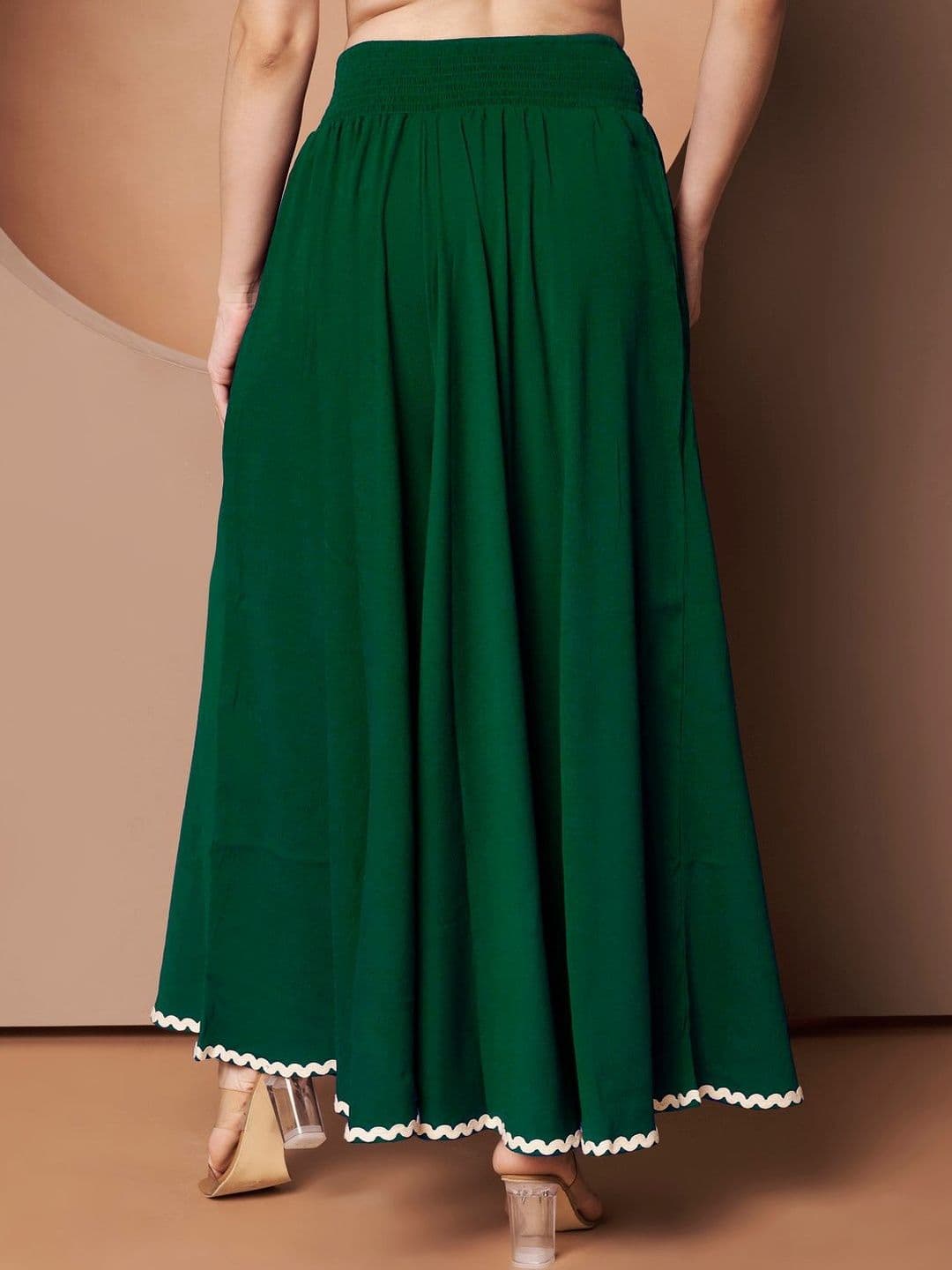 OTABU Women Embellished Flared Ethnic Palazzos thumbnail 5