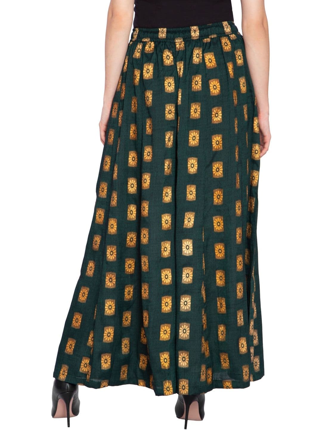 TNQ Women Ethnic Motifs Printed Flared Ethnic Palazzos thumbnail 7