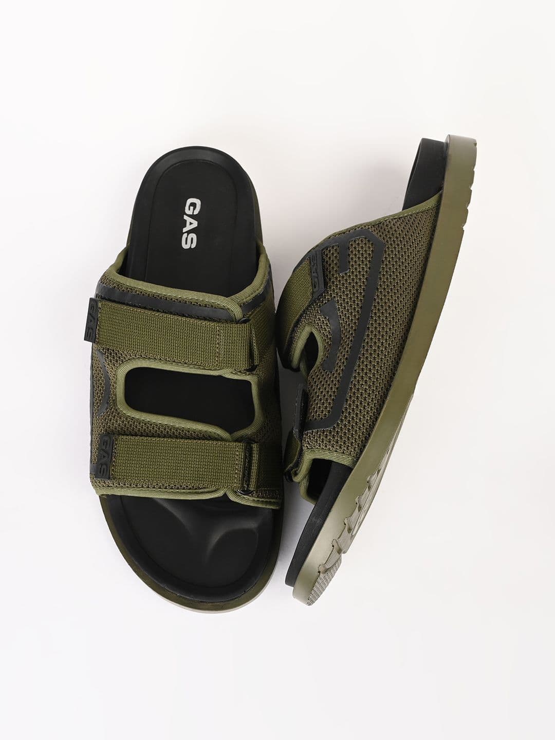 GAS Men StrapGrid Olive Sandals thumbnail 2