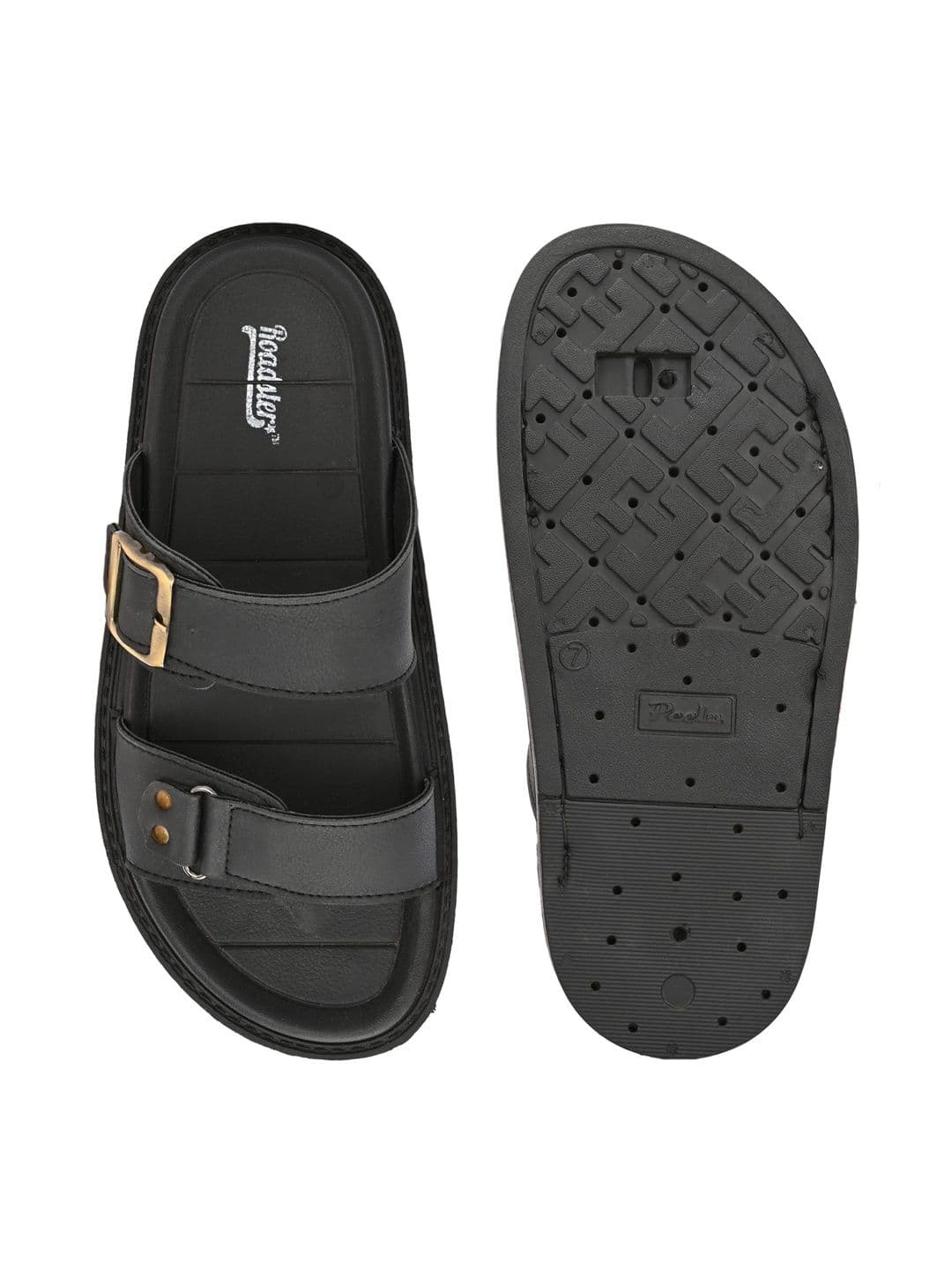 The Roadster Lifestyle Co Men Synthetic Leather Slip-On Comfort Sandals thumbnail 5