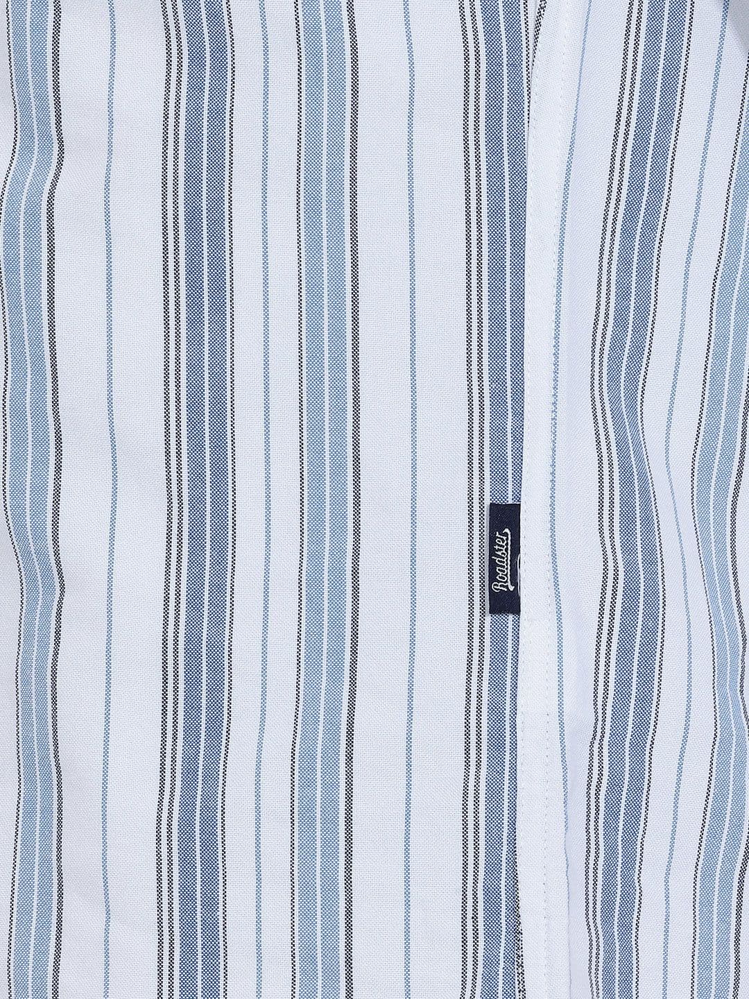 The Roadster Life Co. Vertical Striped Pure Cotton Casual Shirt thumbnail 6