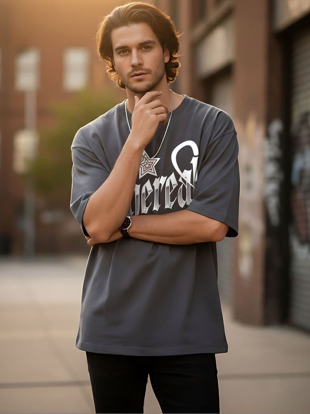 Kook N Keech Men Typography Printed Drop-Shoulder Sleeves T-shirt thumbnail 3
