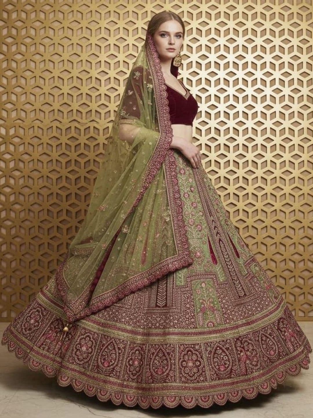 JIYANA WOMENS CHOICE Embroidered Semi-Stitched Lehenga & Unstitched Blouse With Dupatta thumbnail 5