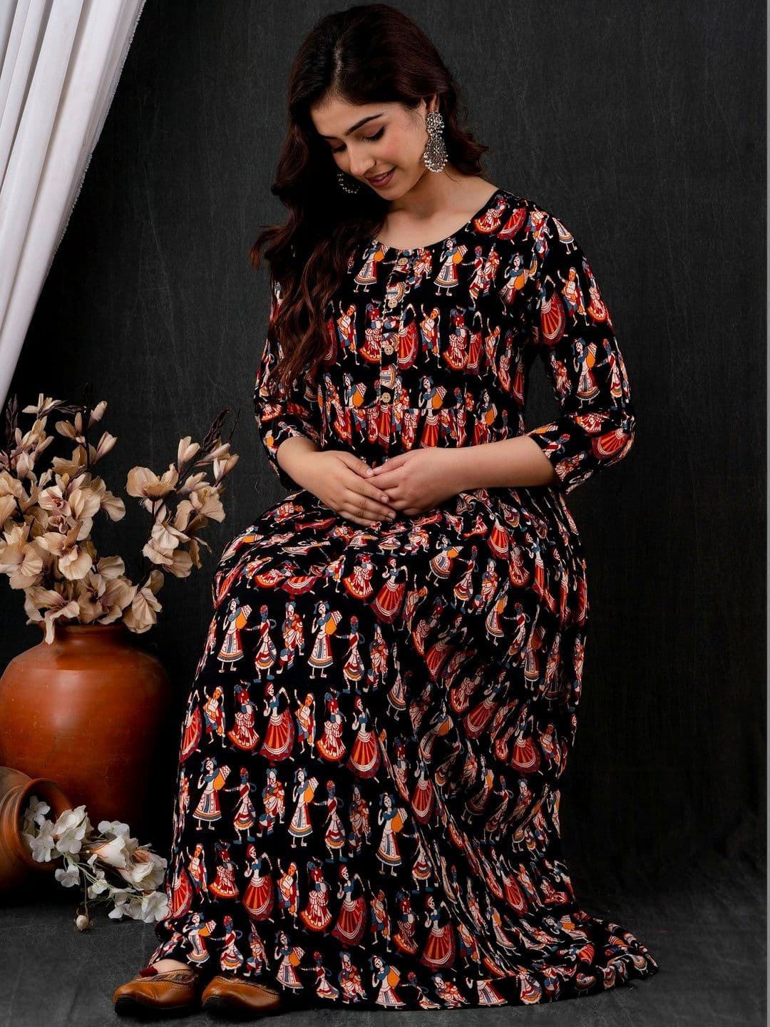 Mialo fashion Women Ethnic Motifs Printed Indie Prints Kurta thumbnail 2