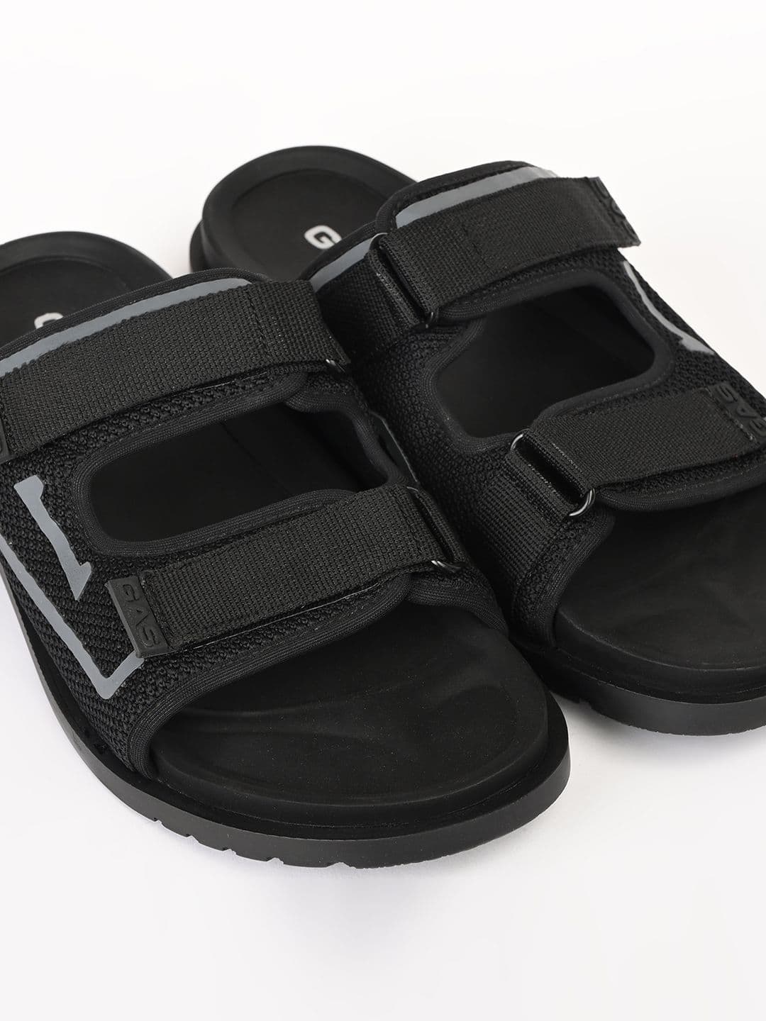 GAS Men StrapGrid Black Sandals thumbnail 6