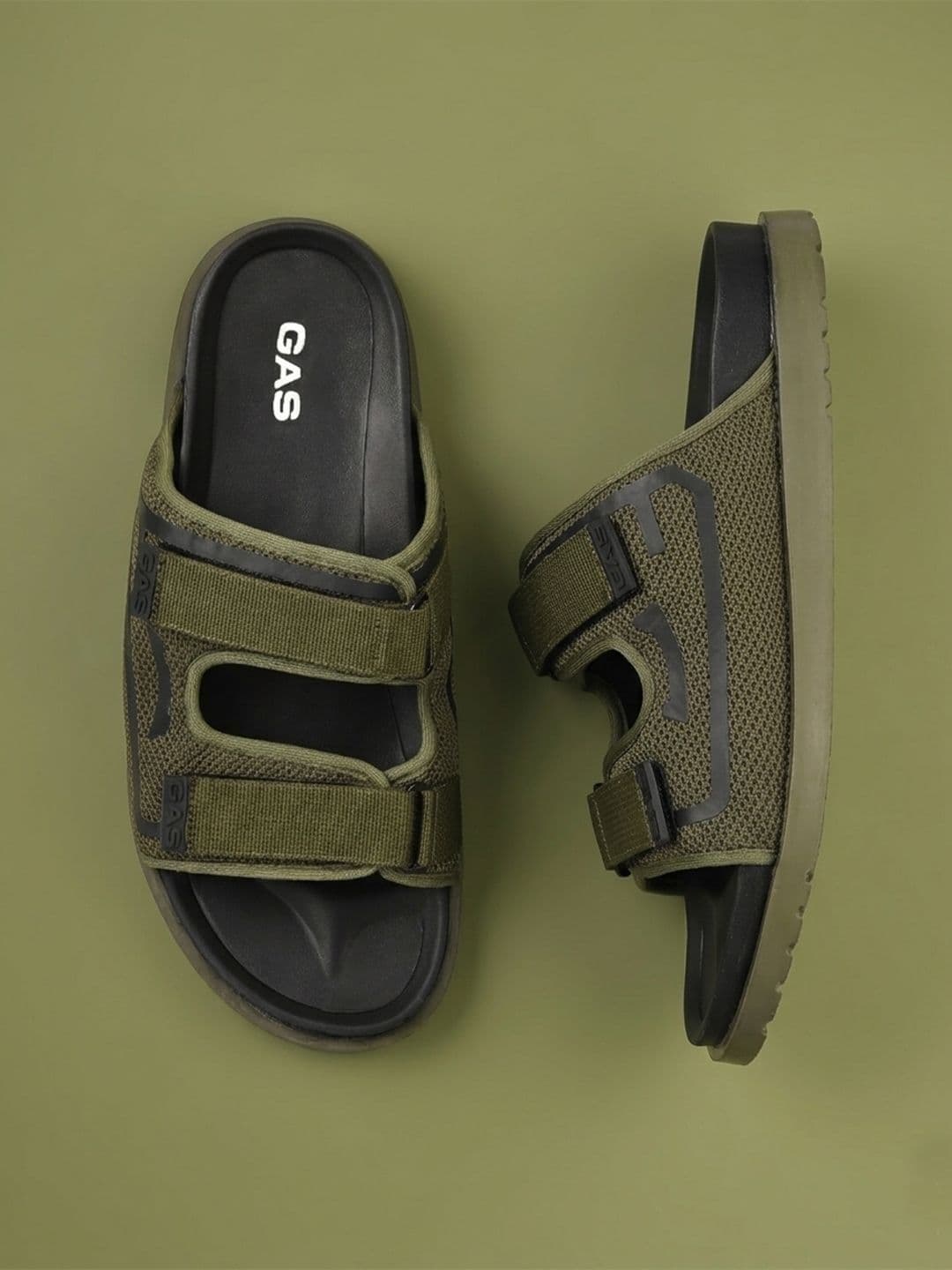GAS Men StrapGrid Olive Sandals - view 1