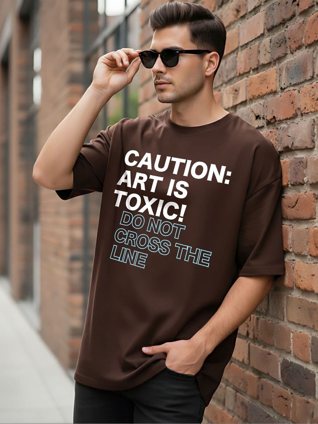 Kook N Keech Men Typography Printed Drop-Shoulder Sleeves T-shirt thumbnail 2