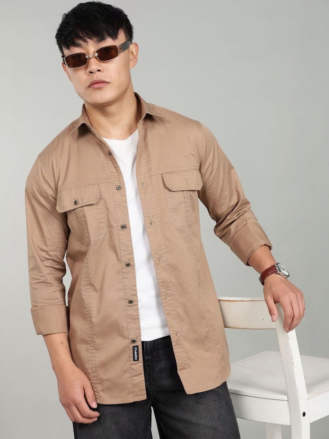 FABRIPPLE Men Classic Casual Shirt thumbnail 7