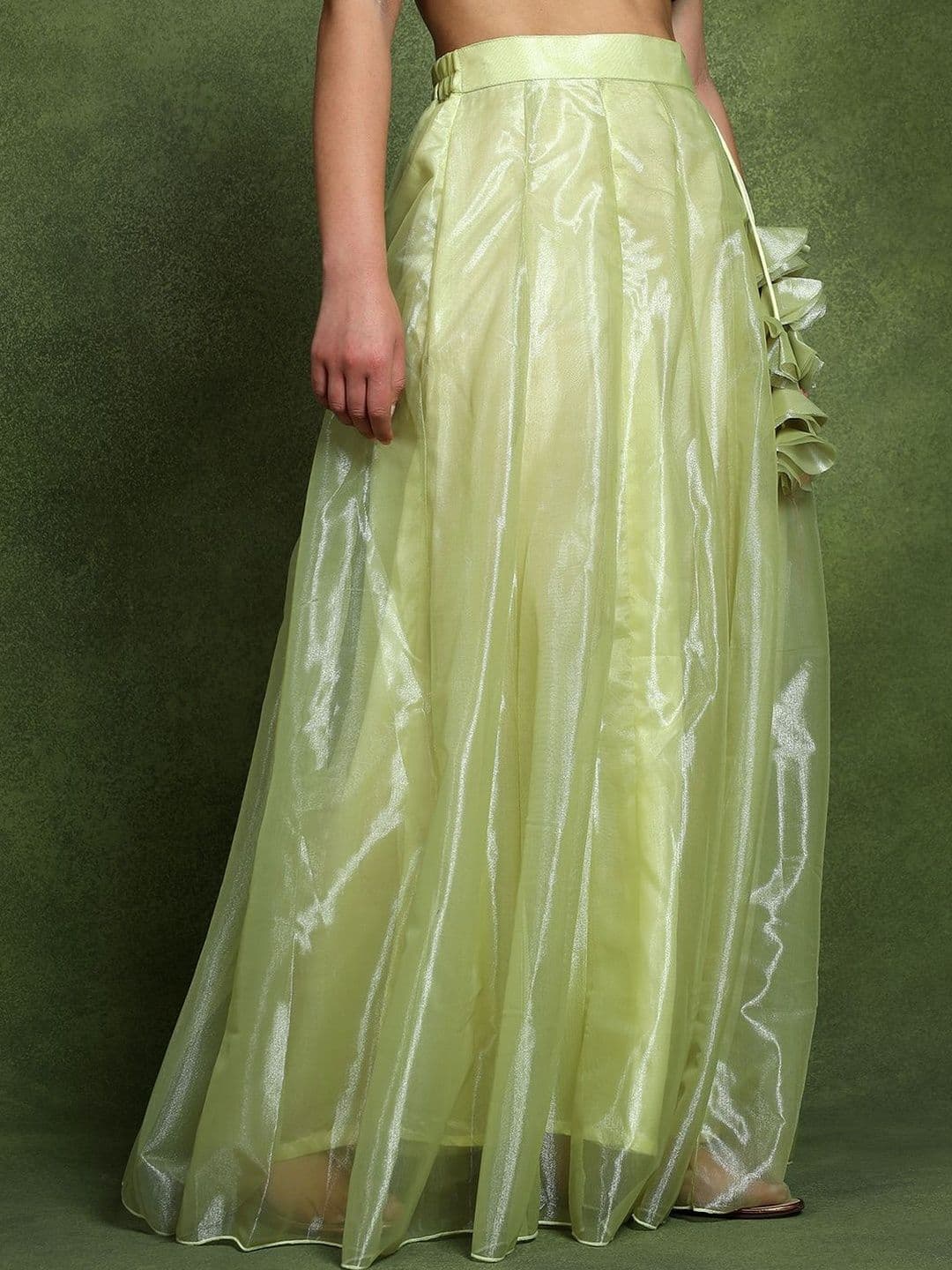 Frolic Rolic Women Net Tiered Maxi Flared Skirt thumbnail 3