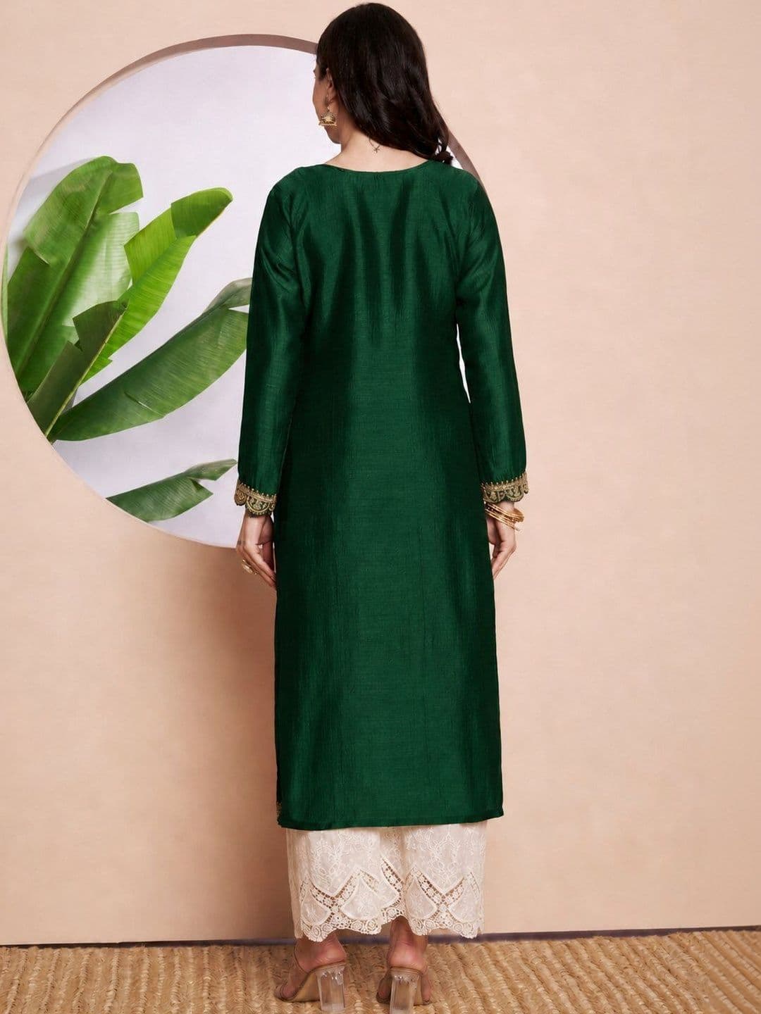 rarethread Women Embellished Sequinned Kurta thumbnail 6
