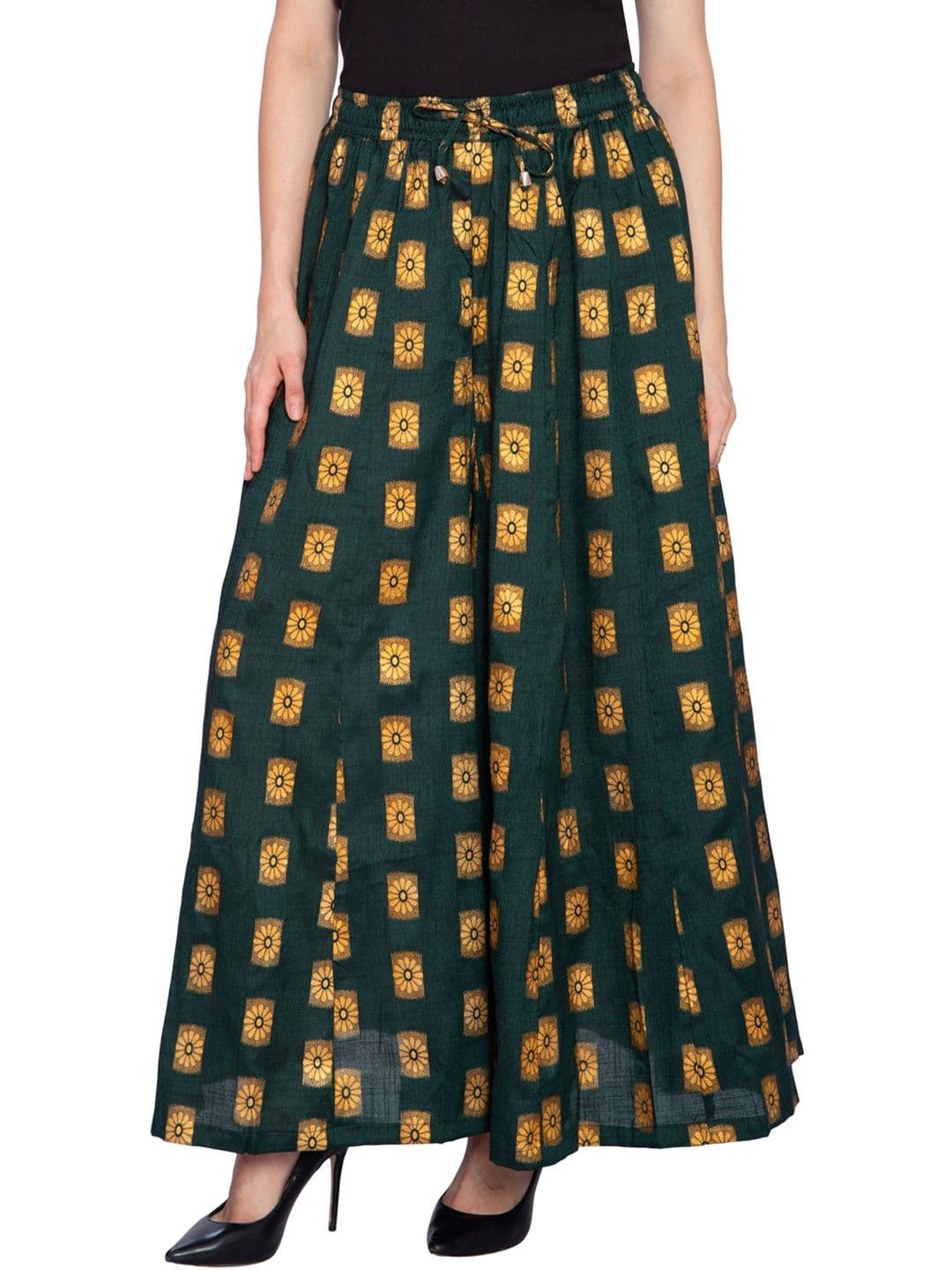 TNQ Women Ethnic Motifs Printed Flared Ethnic Palazzos - view 1